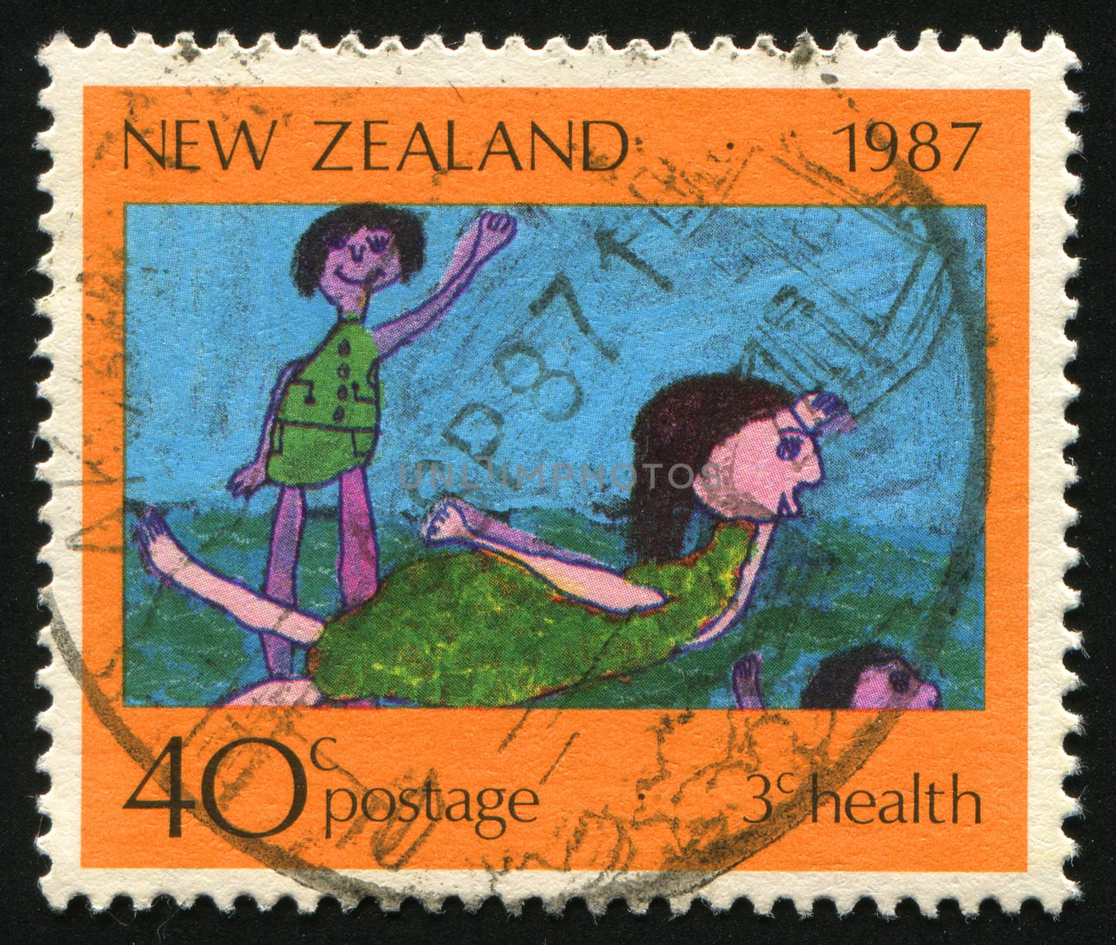NEW ZEALAND - CIRCA 1987: Children�s Drawings, circa 1987.