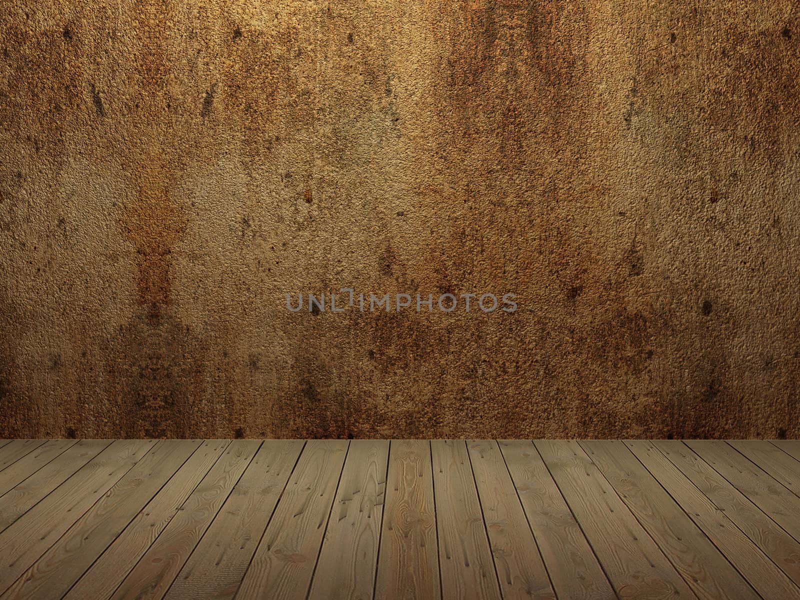 High resolution image interior. 3d illustration interior. Old room.