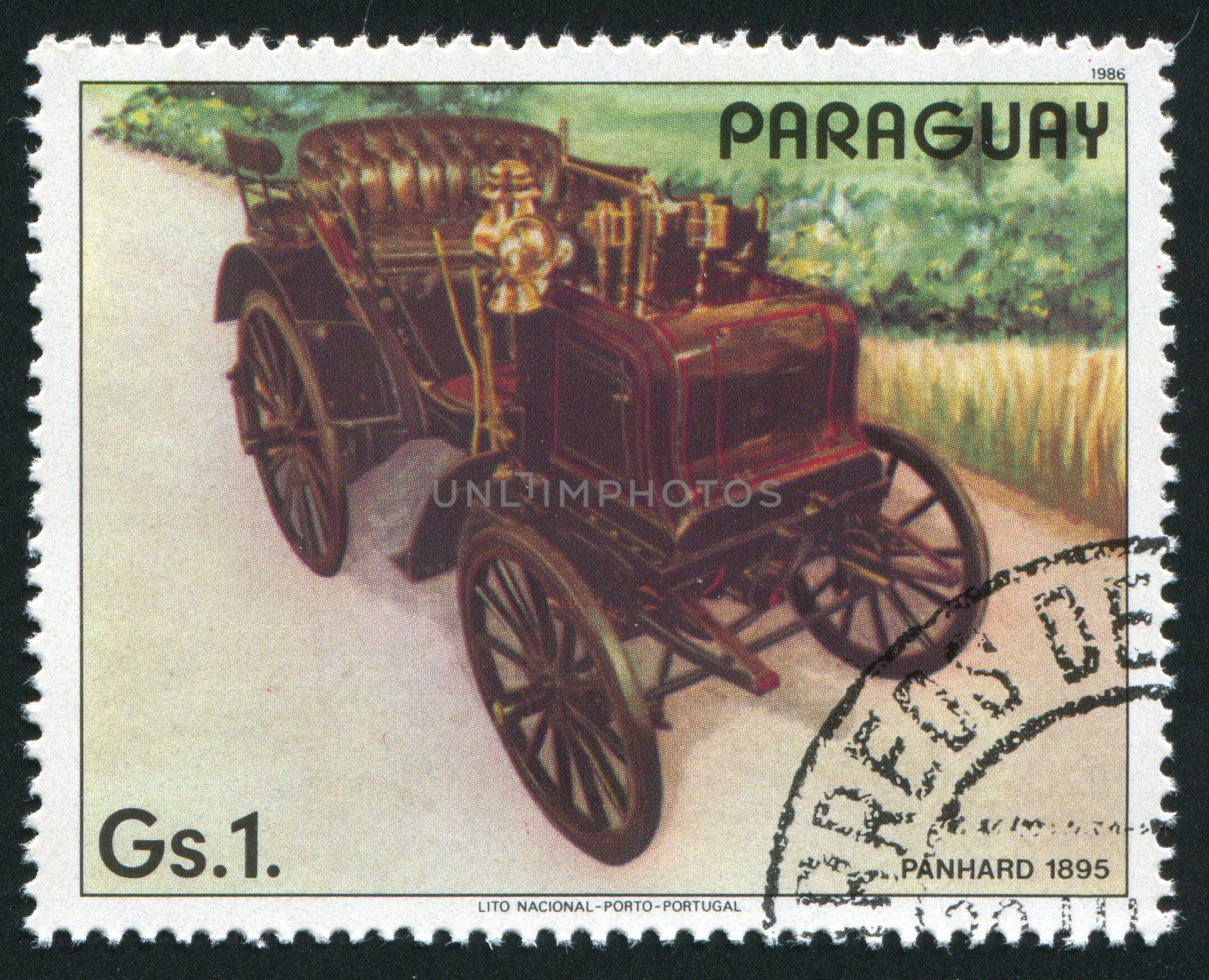 PARAGUAY -CIRCA 1986: Panhard was established as a car manufacturing concern by René Panhard, Emile Levassor, and Belgian lawyer Edouard Sarazin in 1887, circa 1986.