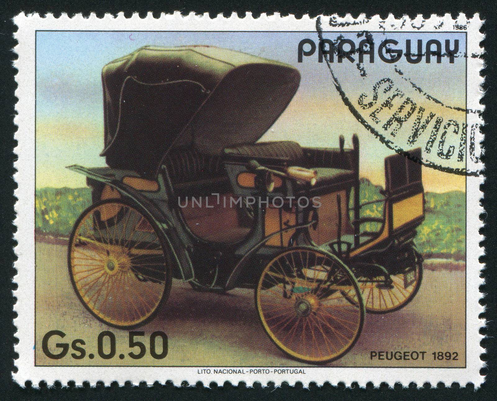 PARAGUAY -CIRCA 1986: Peugeot is a major French car brand, part of PSA Peugeot Citroën, the second largest European carmaker, circa 1986.