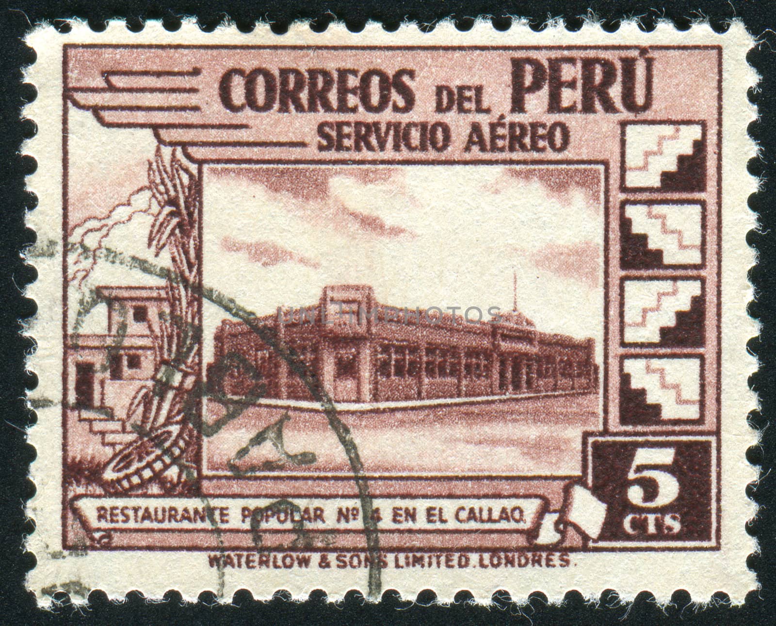 PERU- CIRCA 1937: Government Restaurant at Callao, circa 1937.