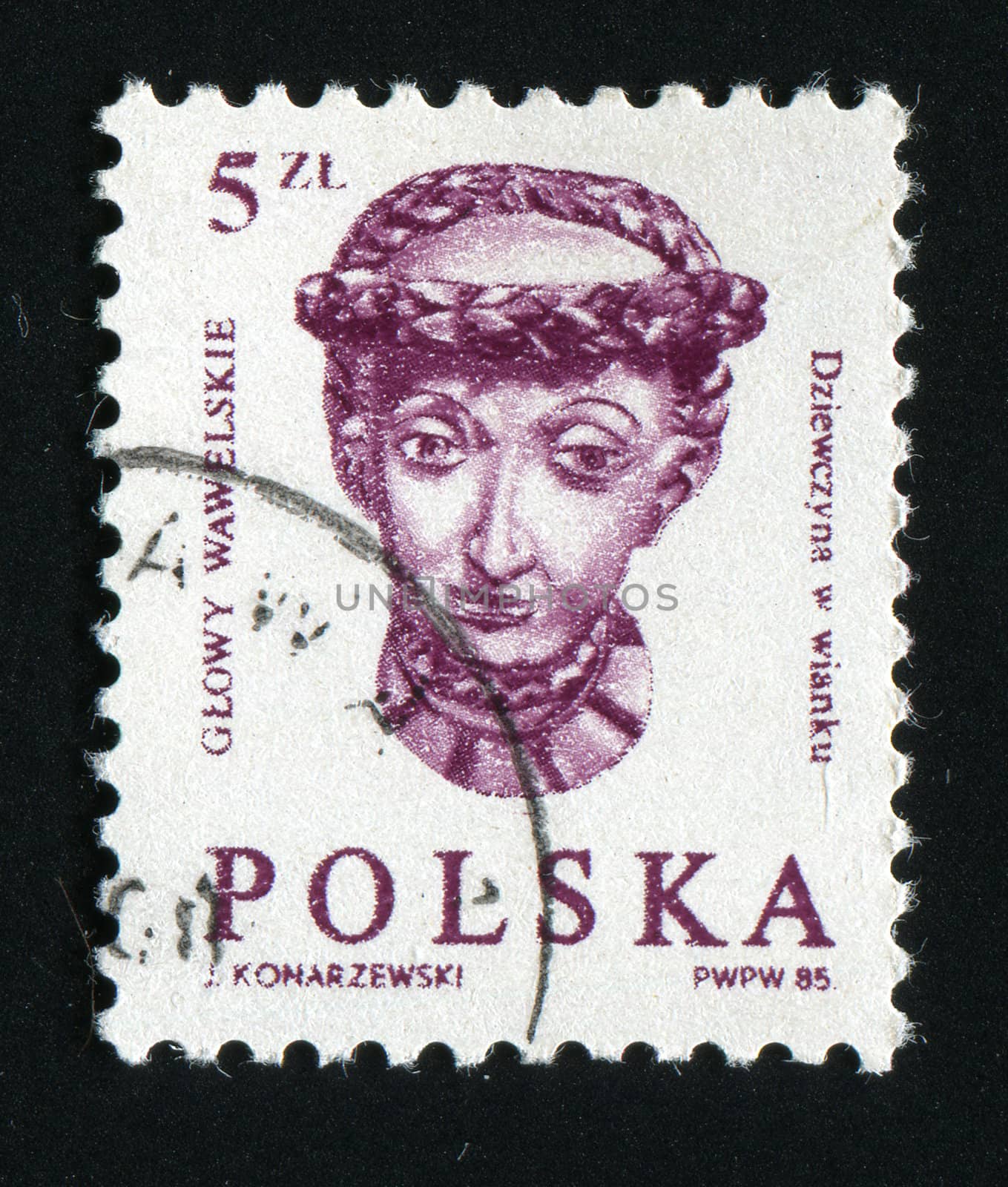 POLAND -CIRCA 1985: Sculptural composition of the woman, circa 1985.