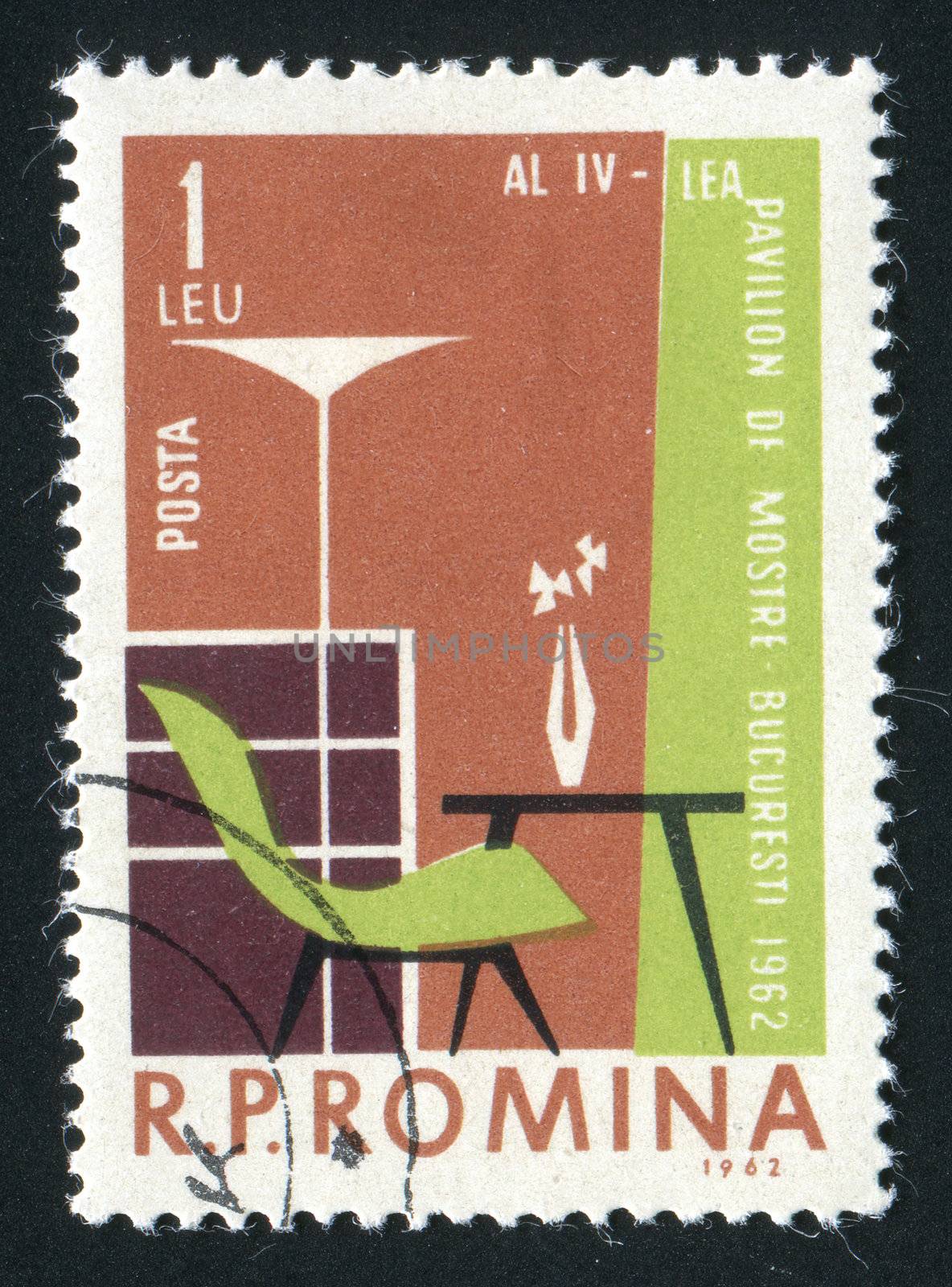 ROMANIA - CIRCA 1962: Interior. House furniture. Stylish apartments, circa 1962.