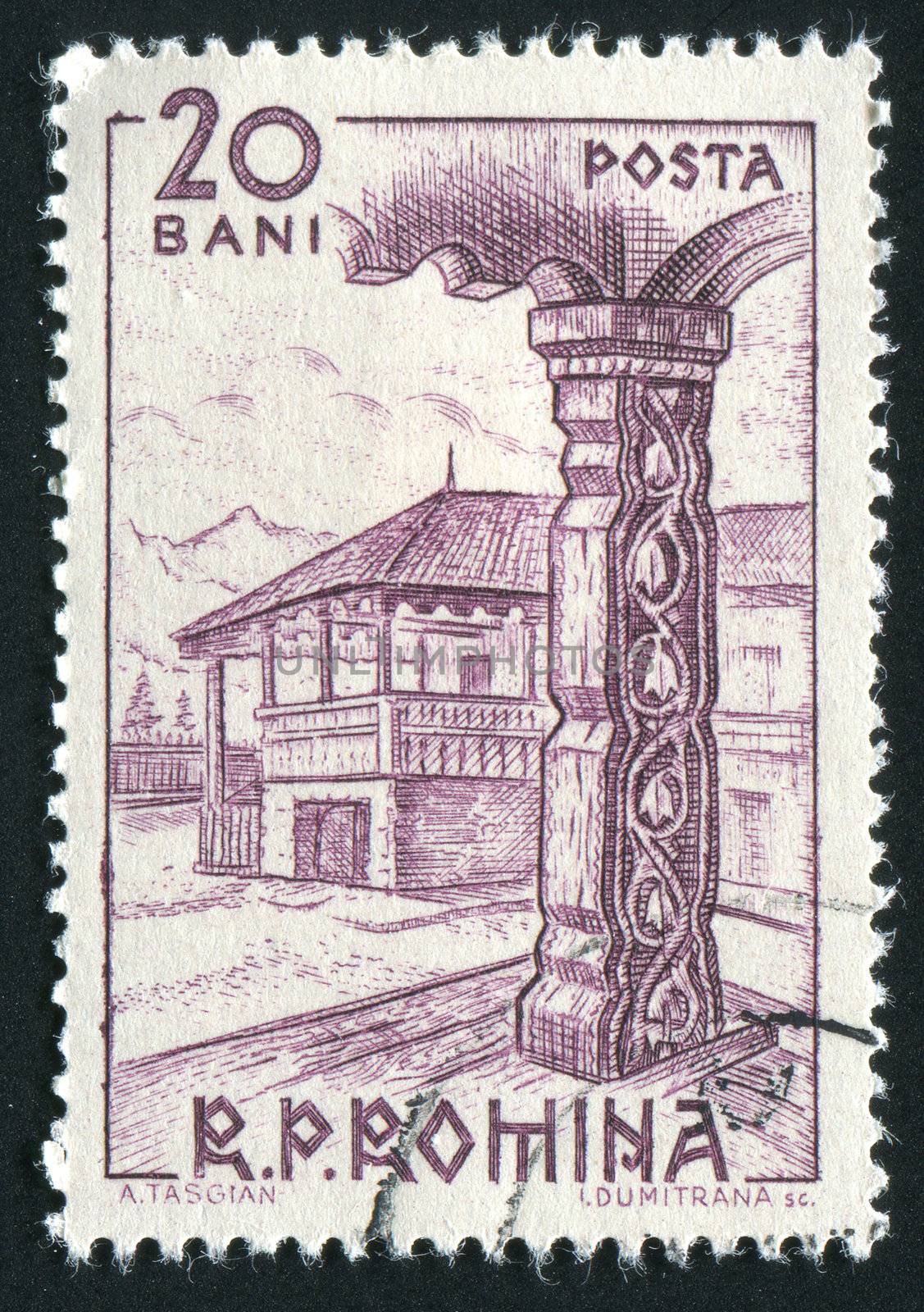 ROMANIA - CIRCA 1963: Peasant Houses from Village Museum, Bucharest, circa 1963.