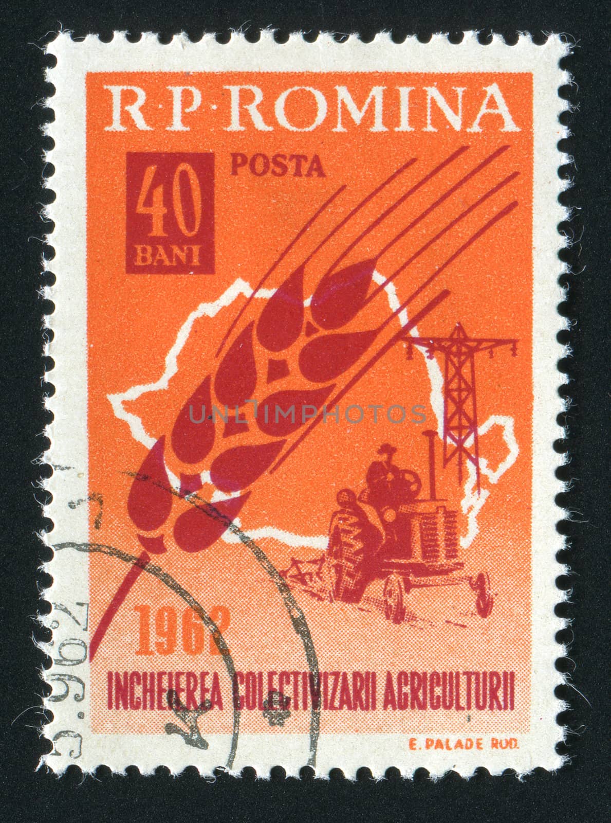 ROMANIA - CIRCA 1962: Sheaf of wheat a crop symbol, circa 1962.