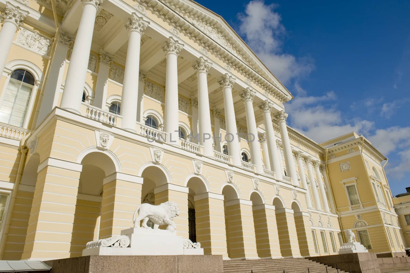 The Russian Museum is the first state museum of Russian fine arts in the country. It was established in 1895 in St Petersburg by a decree of the Emperor Nicholas II. The Russian Museum today is a unique depository of artistic treasures, a famous restoration centre, an authoritative institute of academic research, one of the major cultural and educational centers in Russia, and a research and instructional centre of art museums of the Russian Federation, overseeing activities of 260 art museums in Russia.