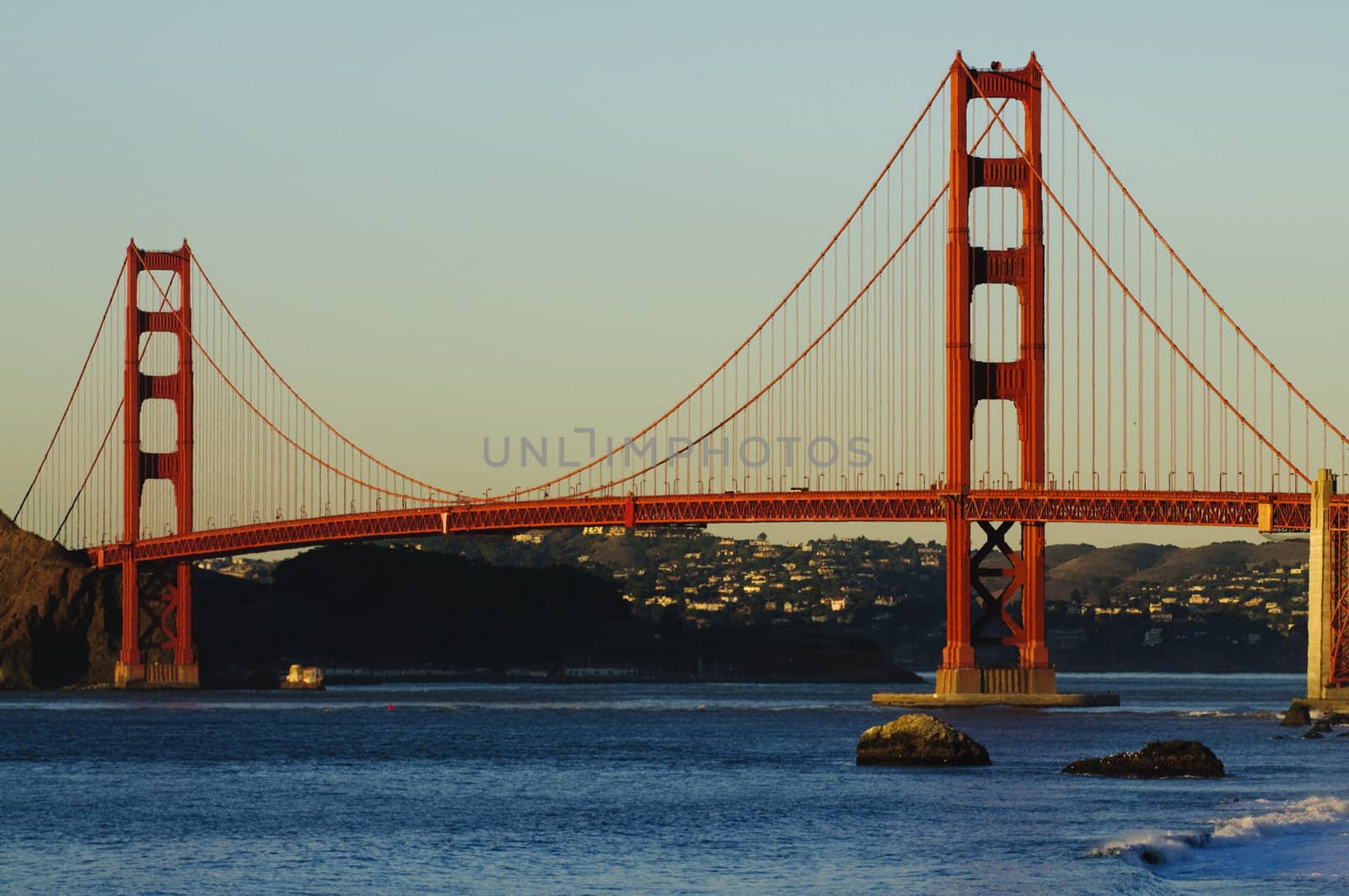 Golden Gate Bridge at sunset