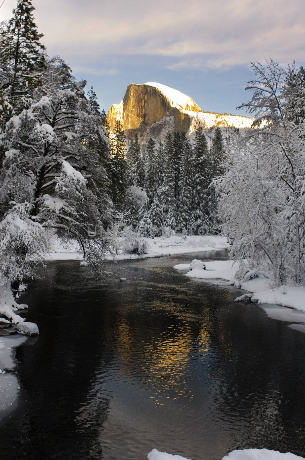 Yosemite valley in California during winter