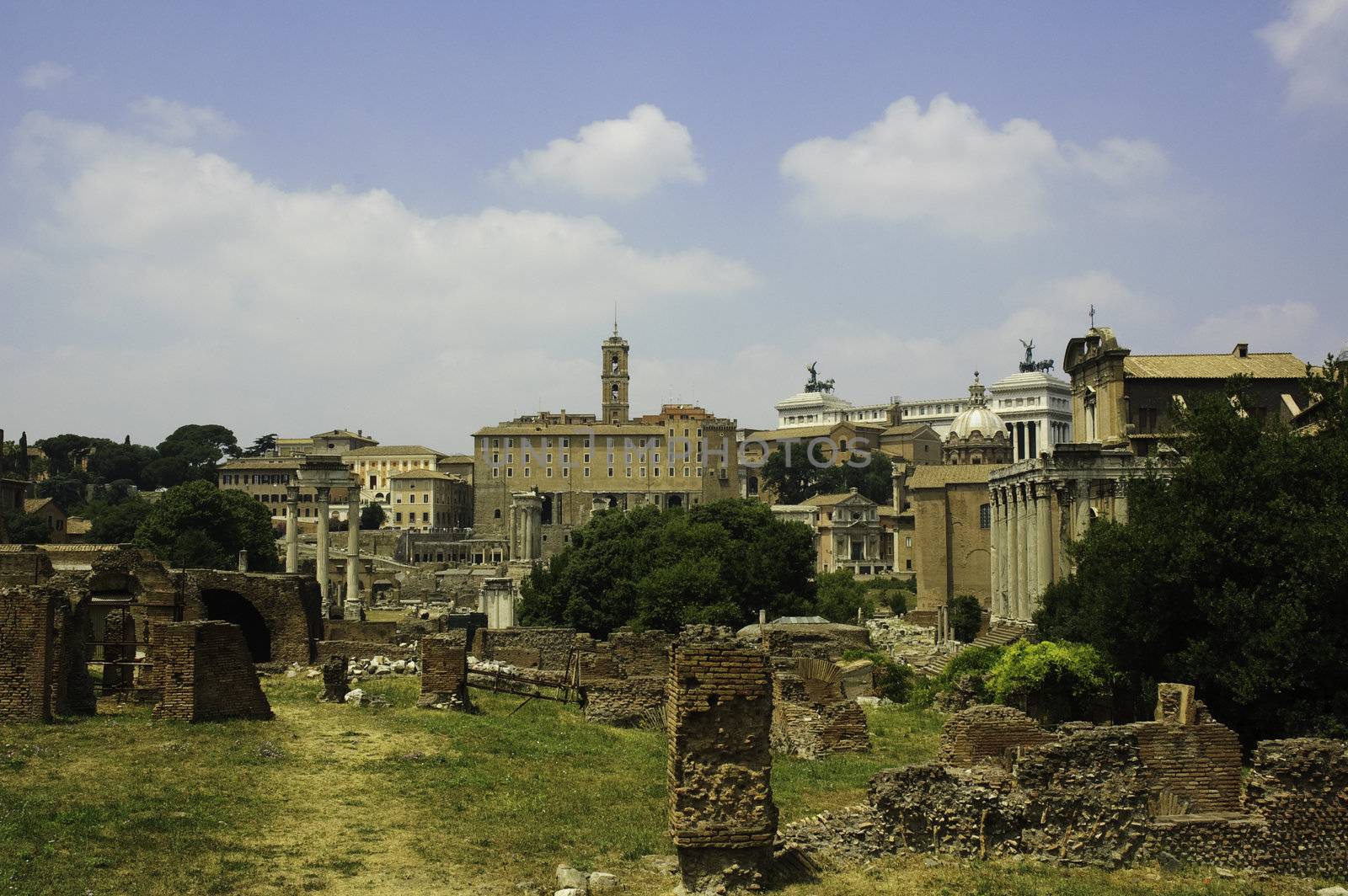 The Roman Forum (Il Foro Romano) in the center of Rome, Italy