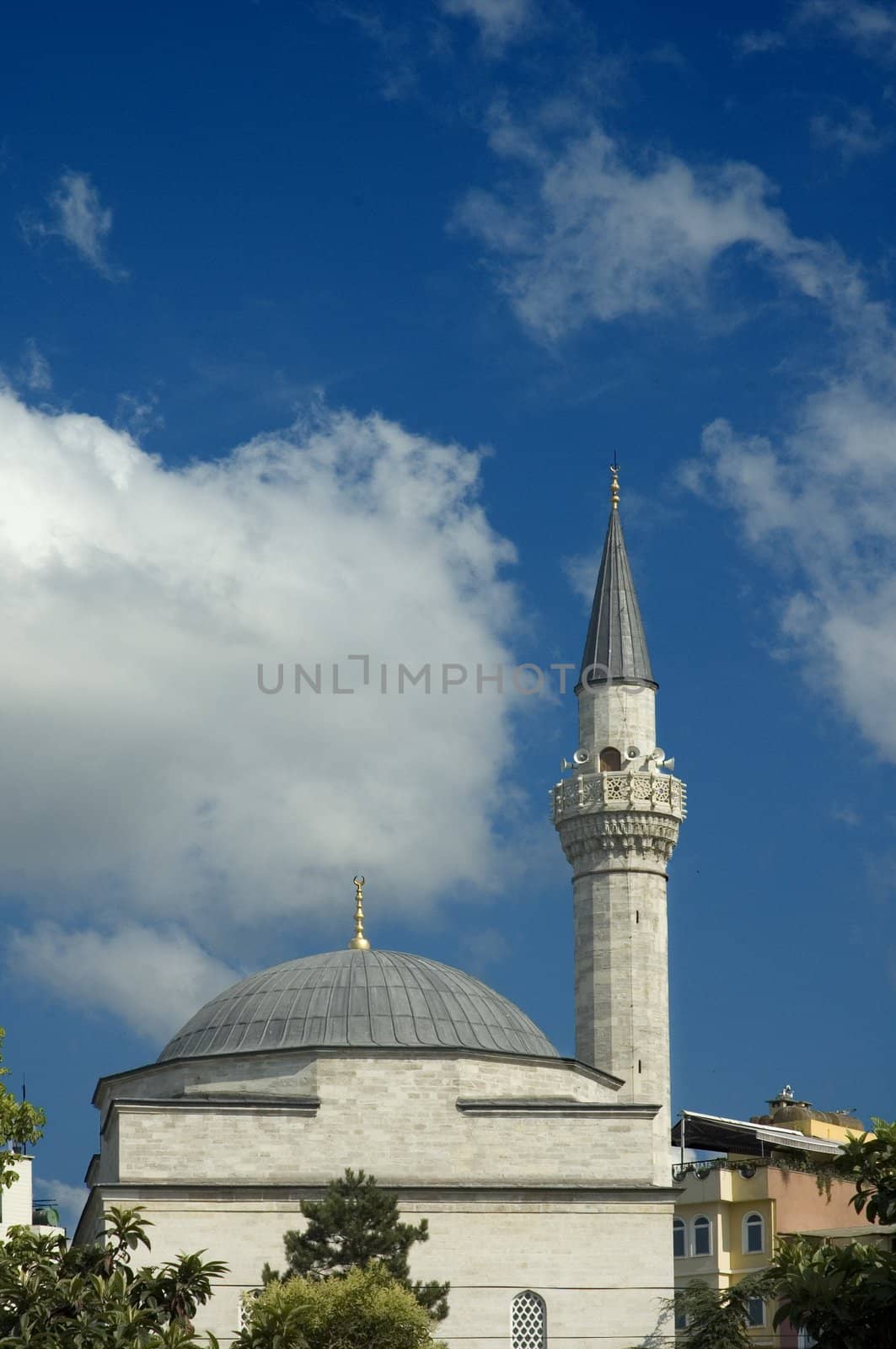 Mosque minaret in Istanbul