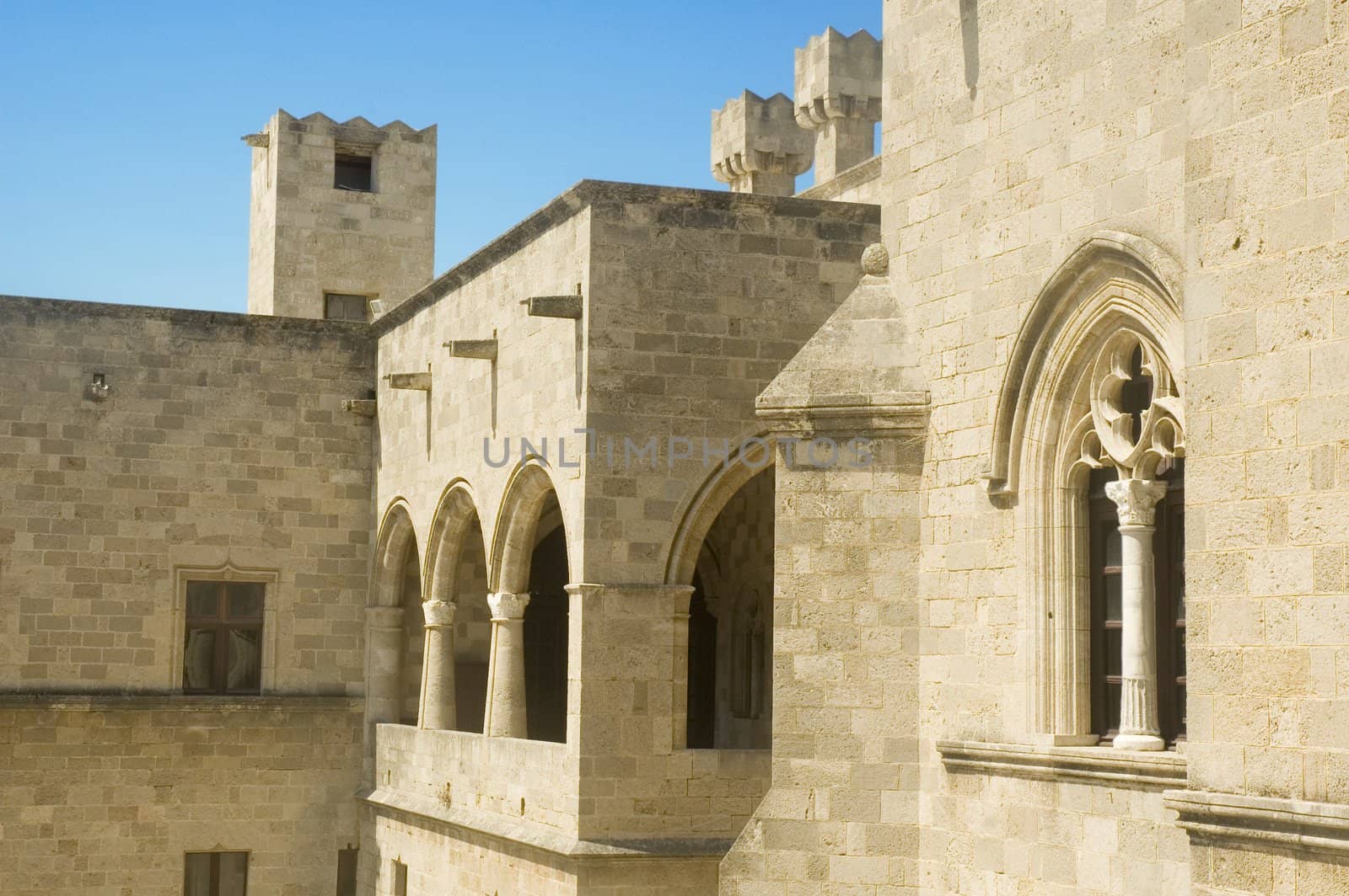 Castle of the knights hospitlar on the Greek island of Rhodes