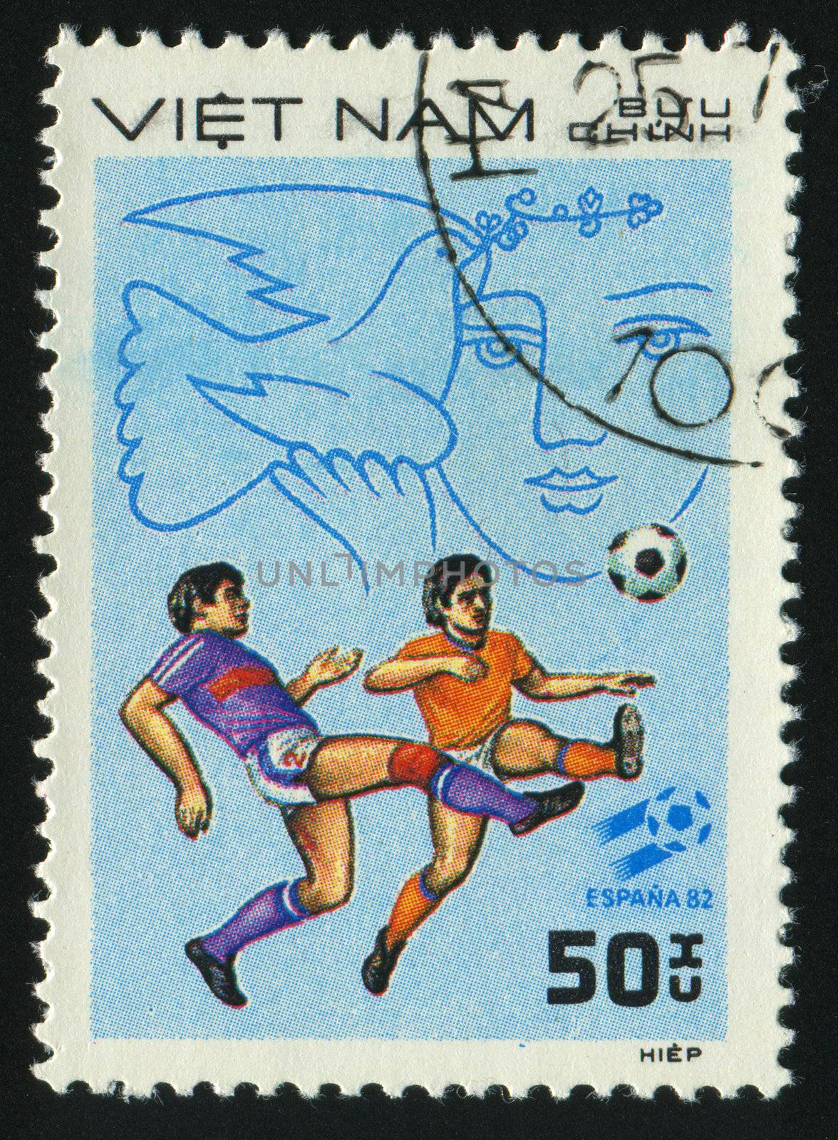 VIET NAM - CIRCA 1982: 1982 World Cup Soccer Championships Spain, circa 1982