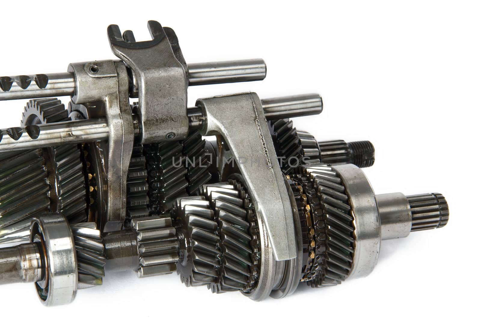 Transmission gears , isolated, on a white background