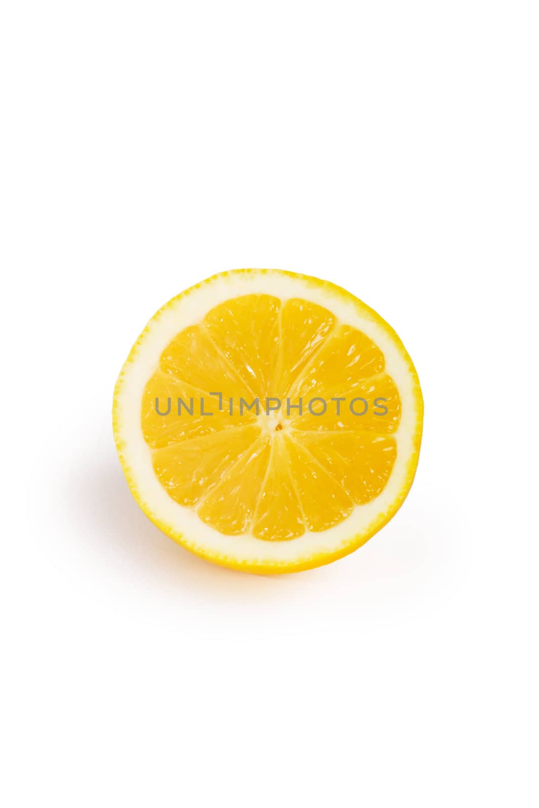 Fresh lemon isolated on a white background