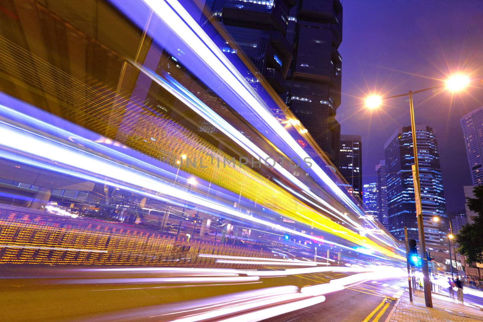 night traffic in city