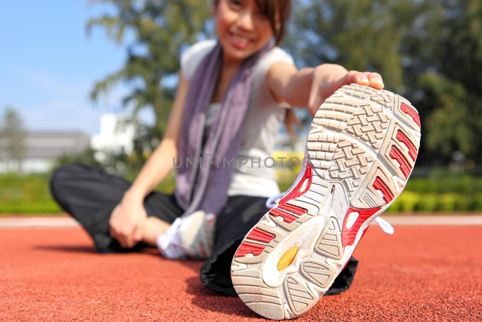 woman doing stretching exercise