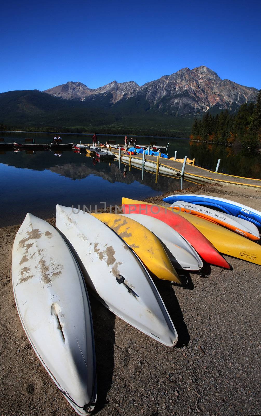 Pyramid Lake in Jasper National Park