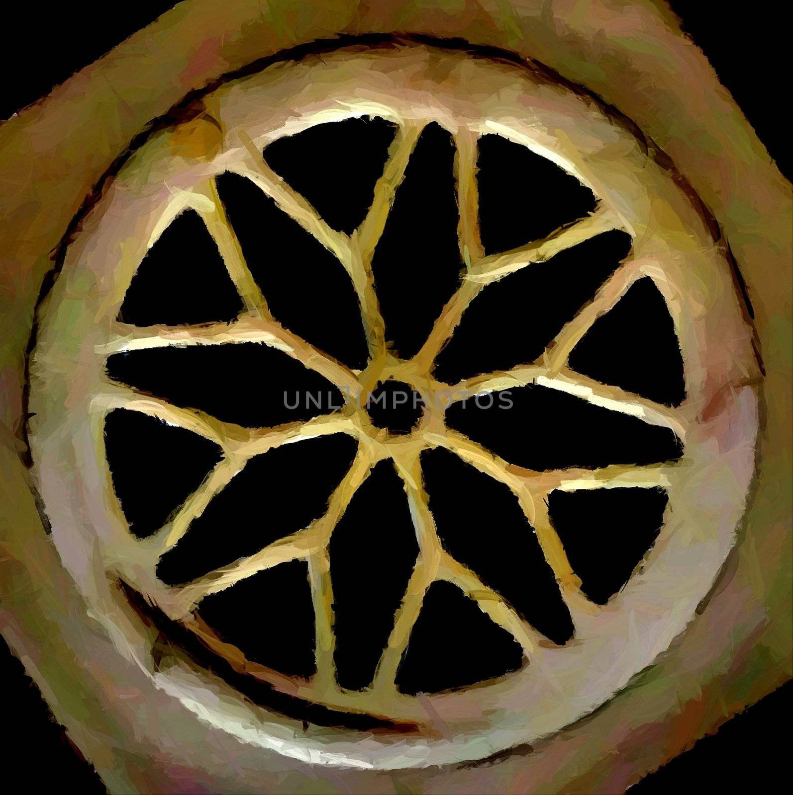 Painting of a drain Cover