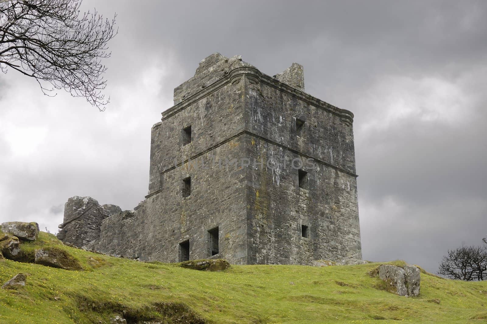Castle ruins on Kintyre in Scotland