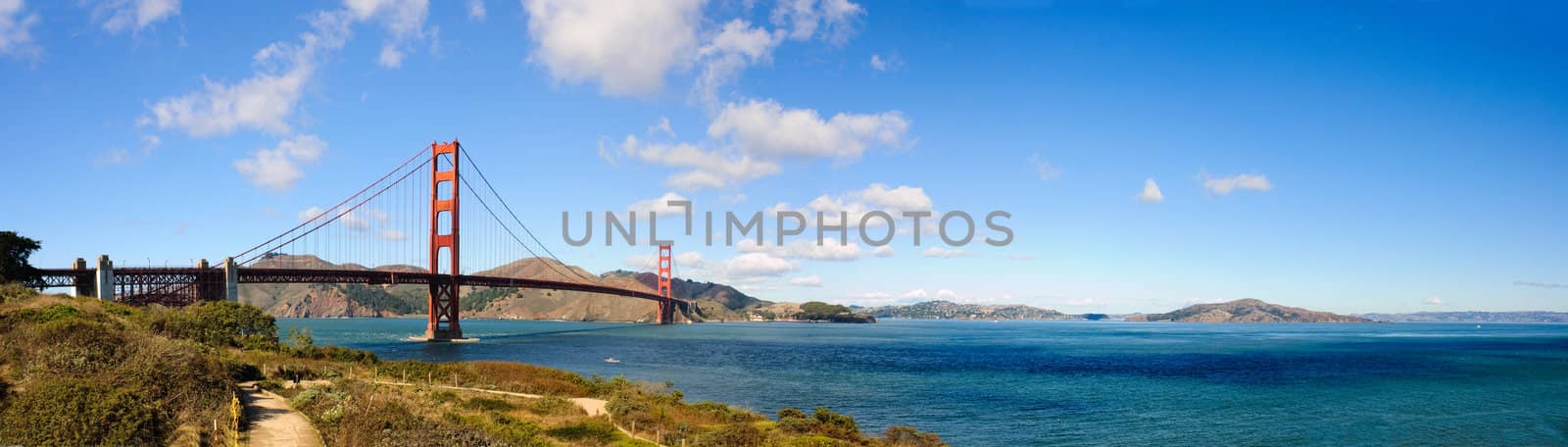 Panorama of Golden Gate and Bay by jeffbanke