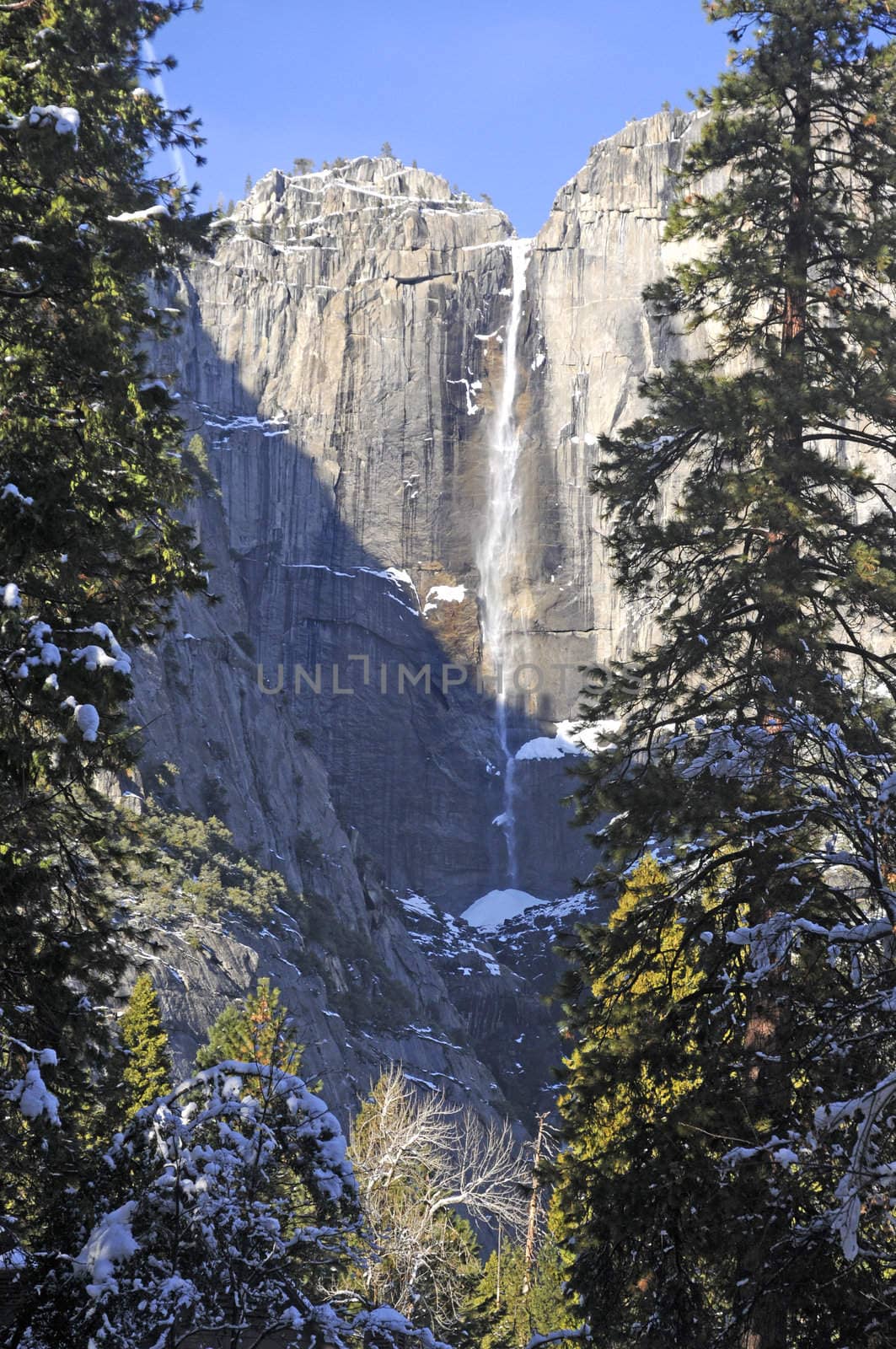 Yosemite falls in Yosemite valley