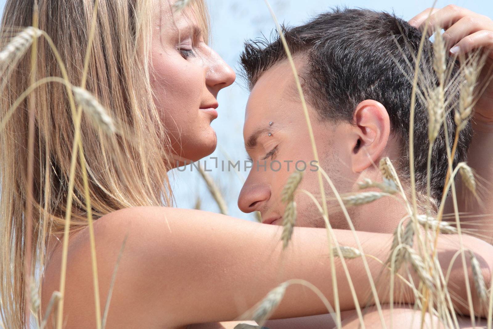 A beautiful couple in wheat field by BDS