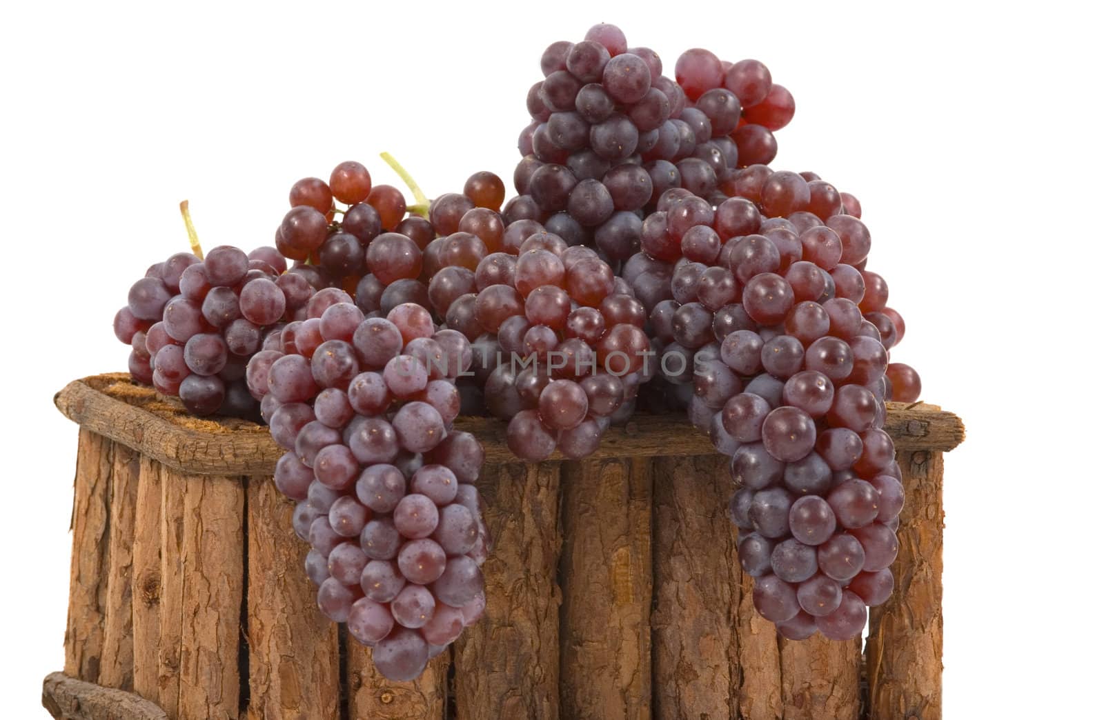 Gourmet champagne grapes in a basket