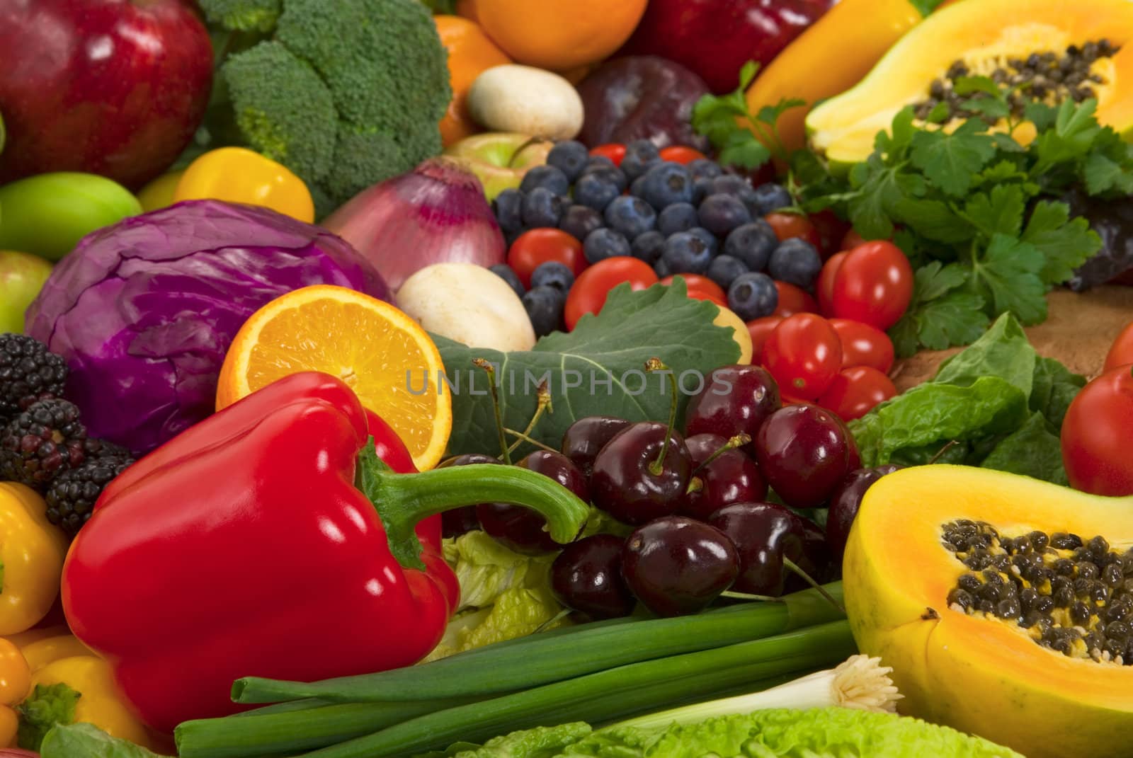 Organic vegatables and fruits