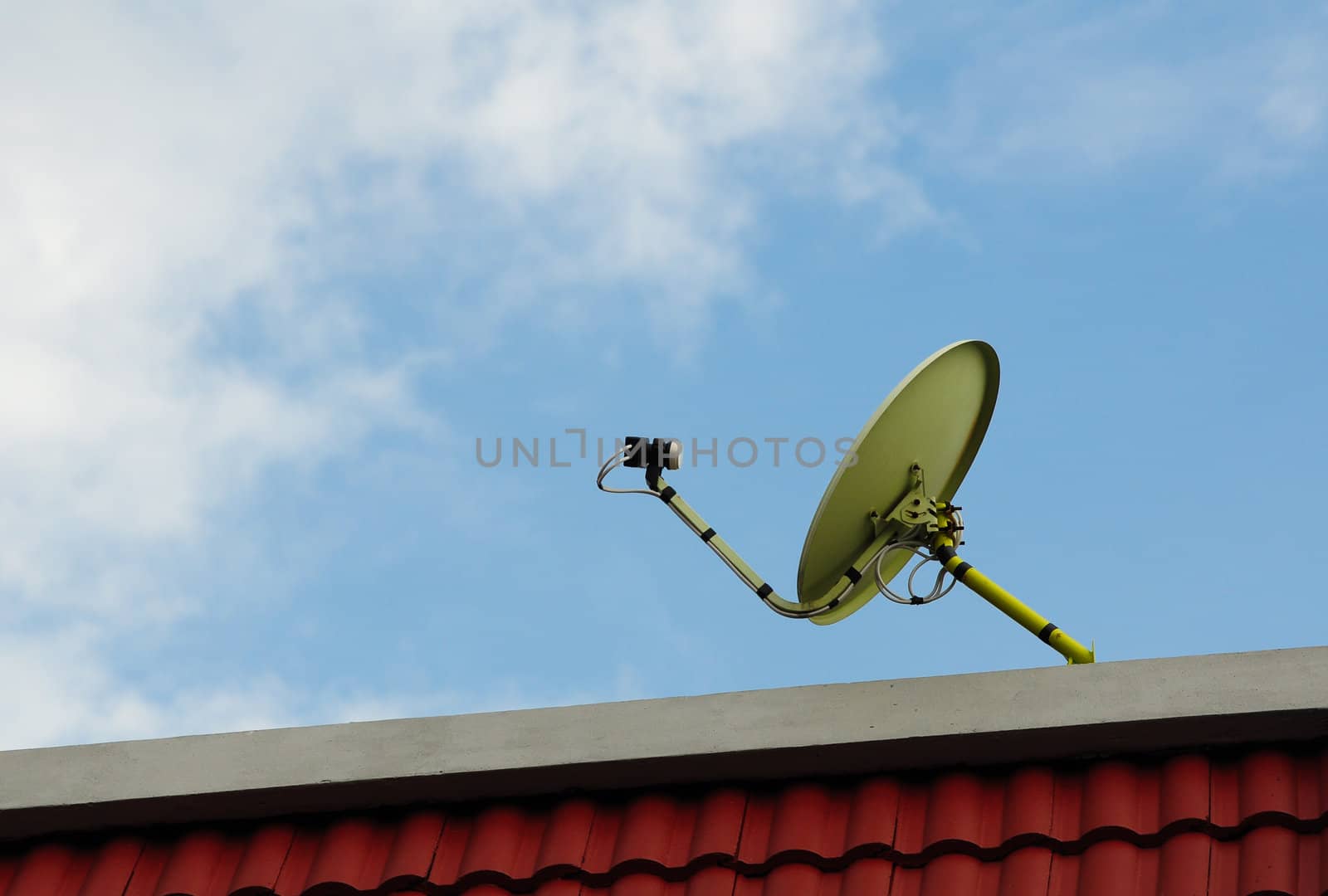 sattelite dish and blue sky