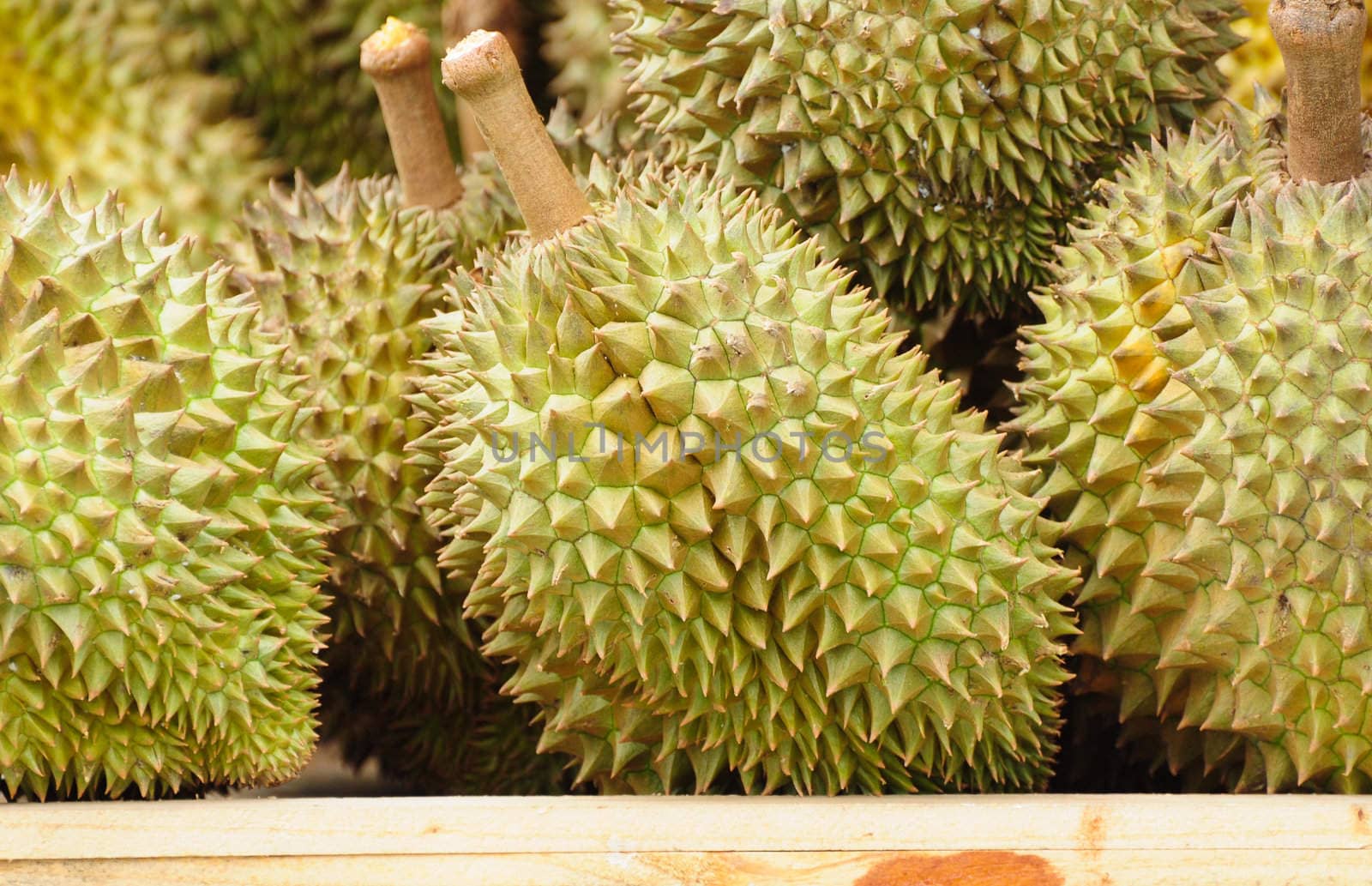 Durians at market