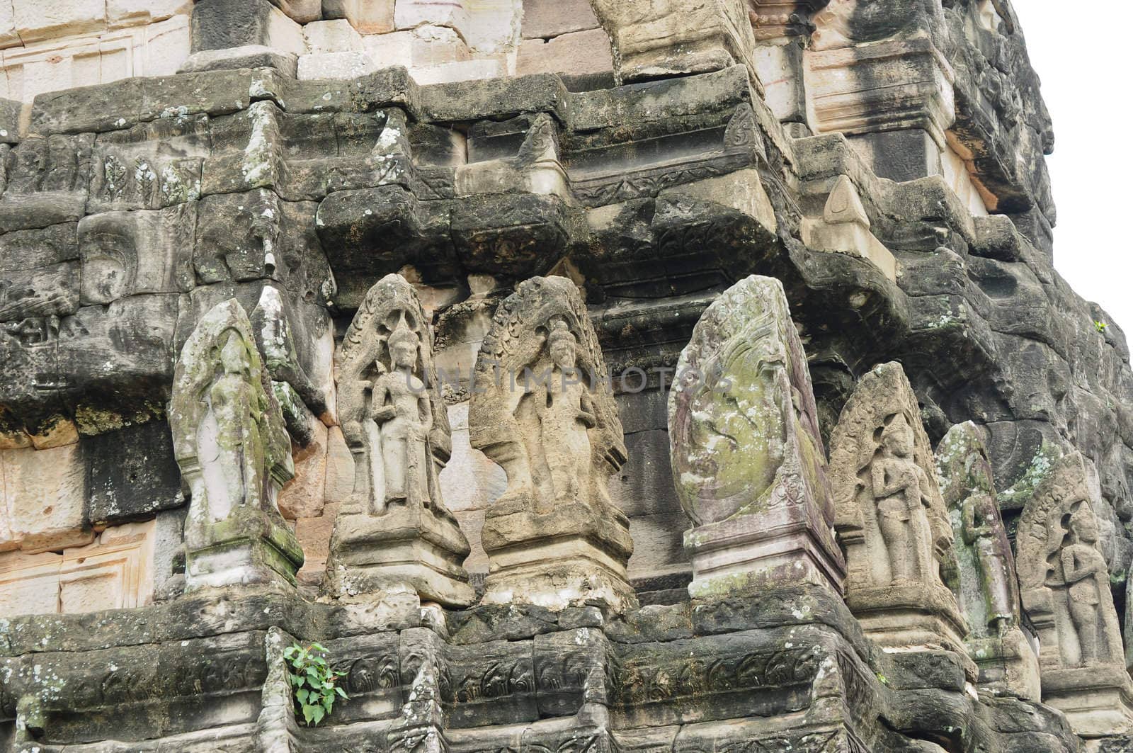 Stone engraving in Pimai ancient city, Thailand
