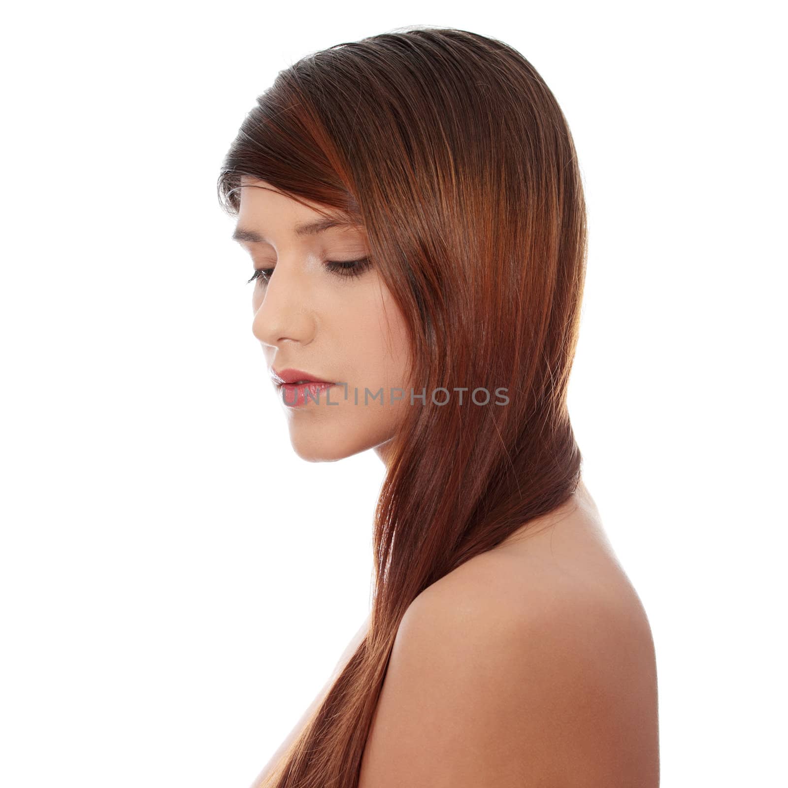 Young woman with healthy long hairs by BDS