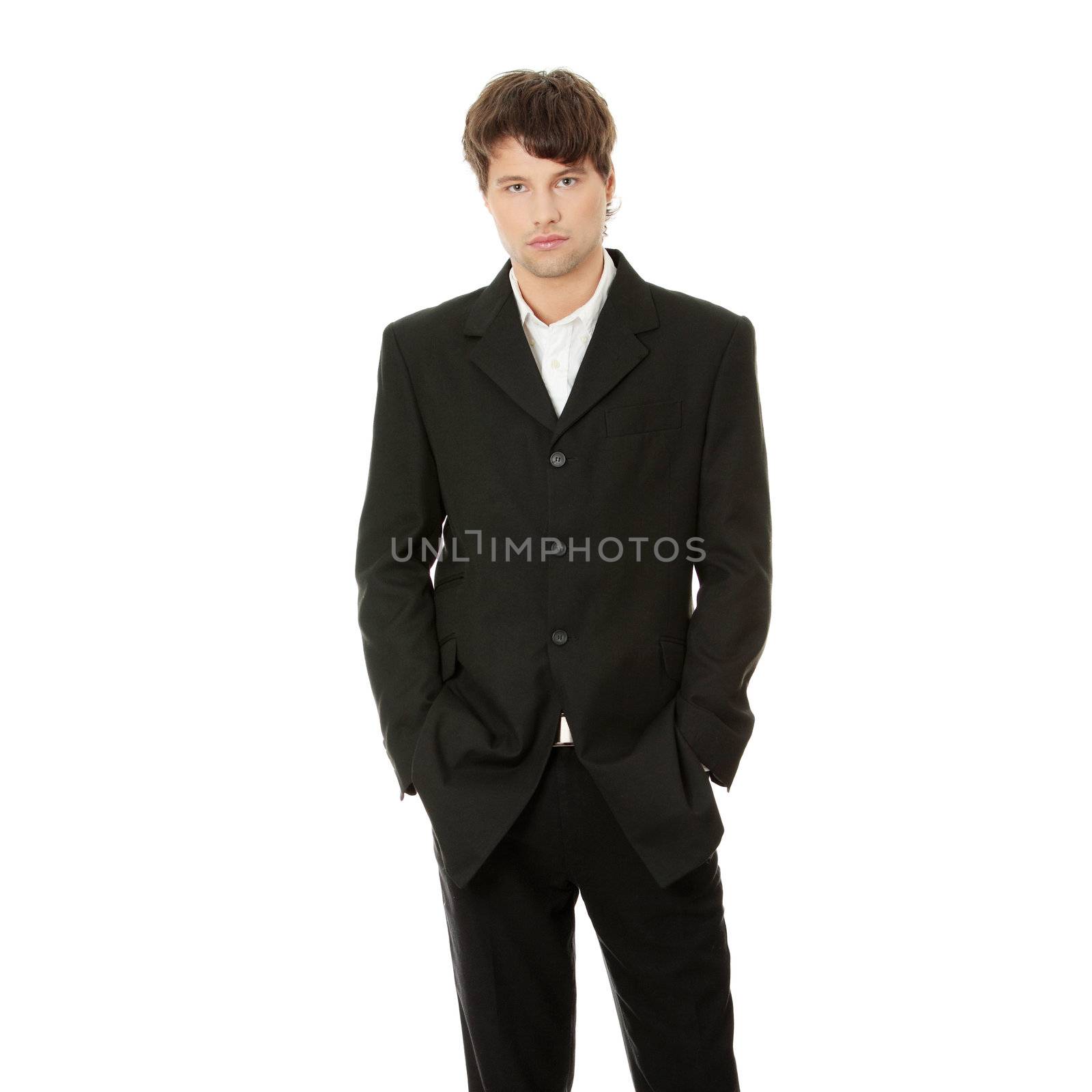 Portrait of handsome young businessman, isolated