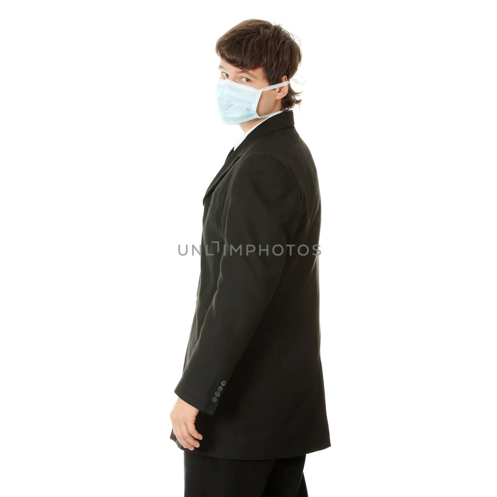 Businessman wearing protective mask by BDS