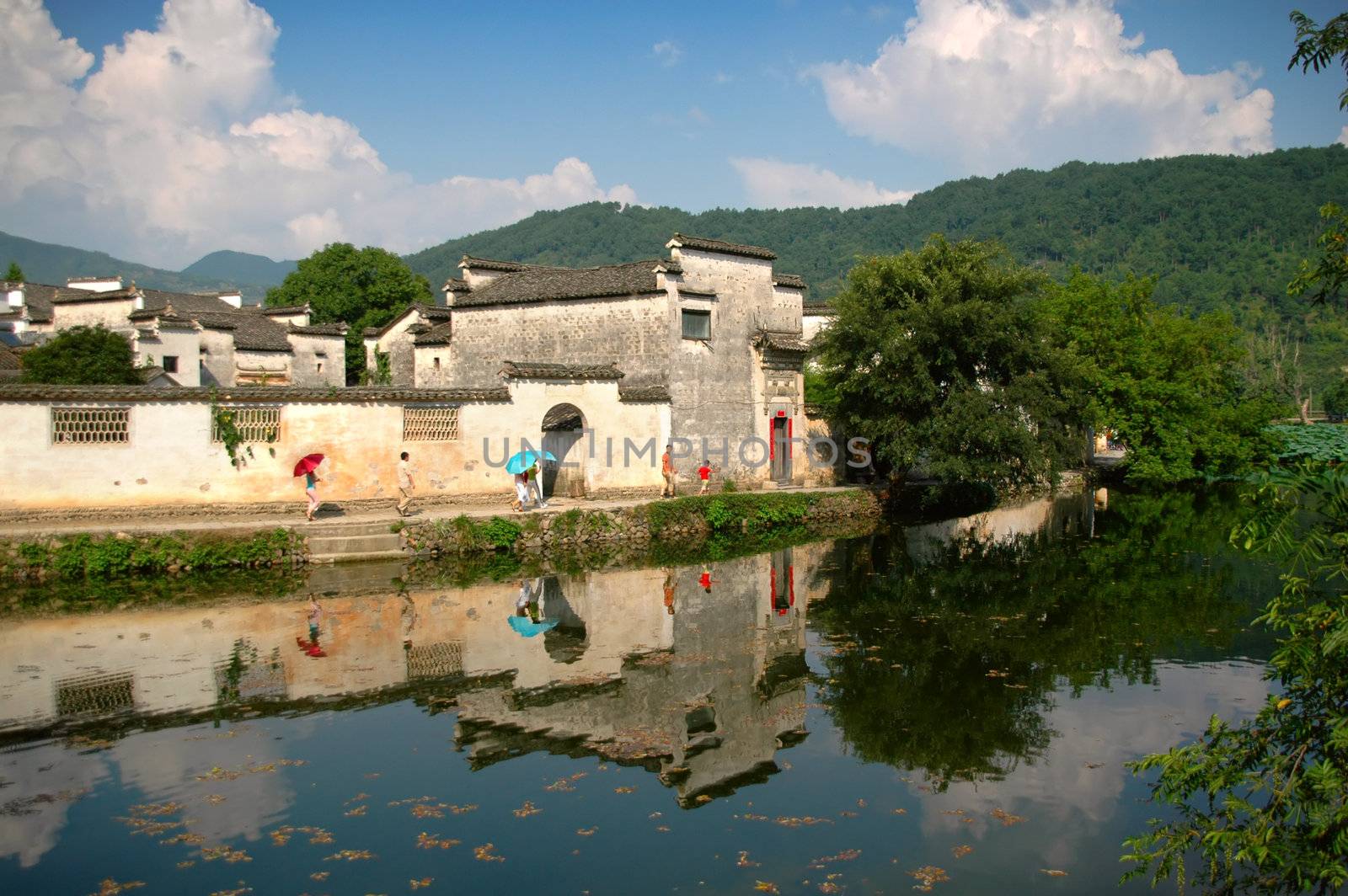 The antique architectures of Hongcun village, in China