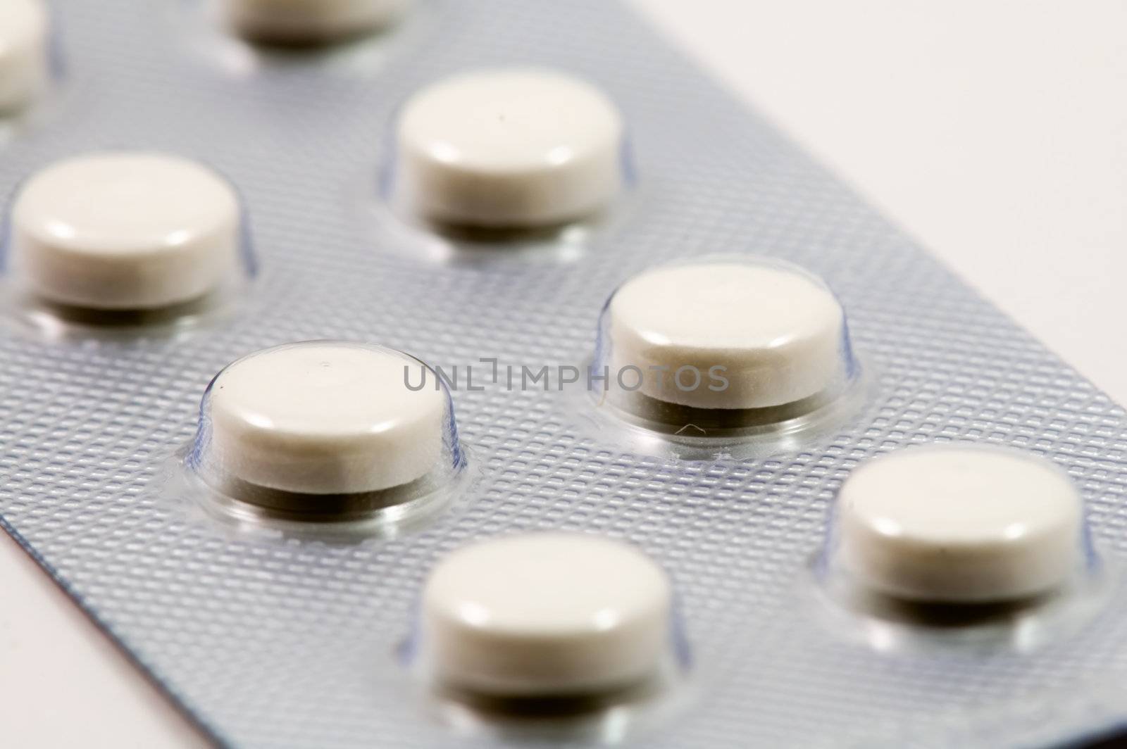 Packs of pills, abstract medical background