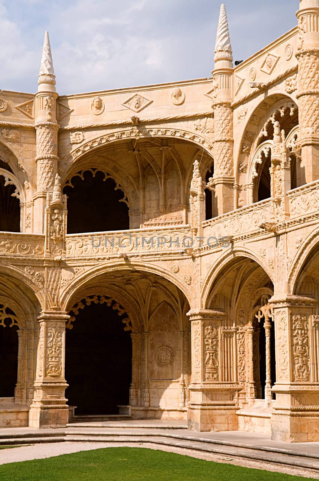  Interior view of the Mosteiro Dos Jeronimos, Lisbon, Portugal