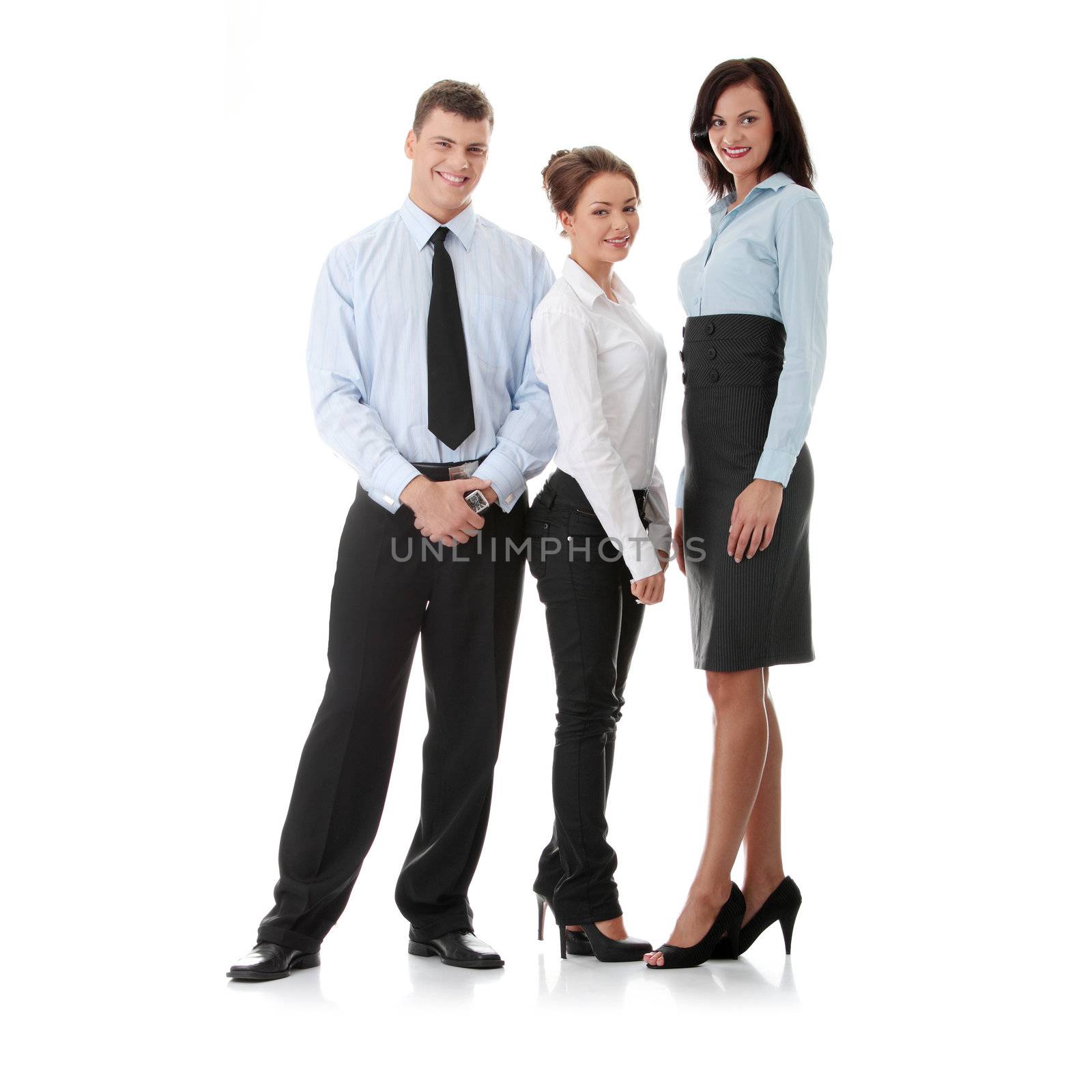 Business team isolated on white background