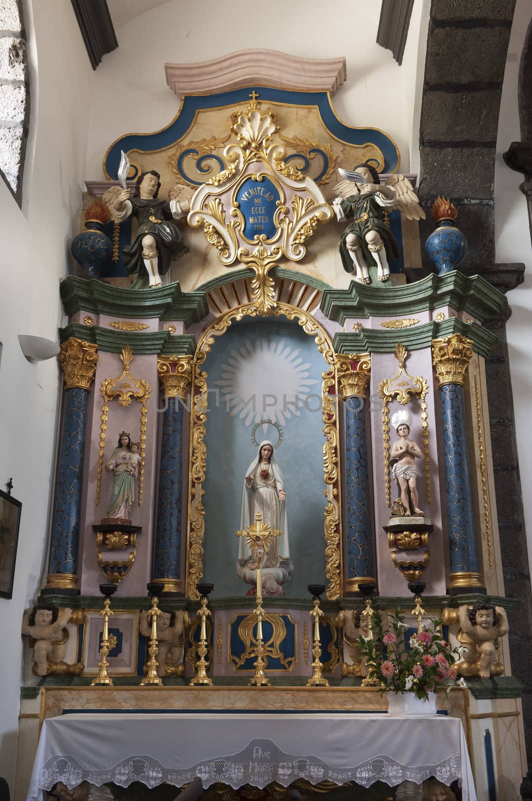 Church altar in Pico island, Azores