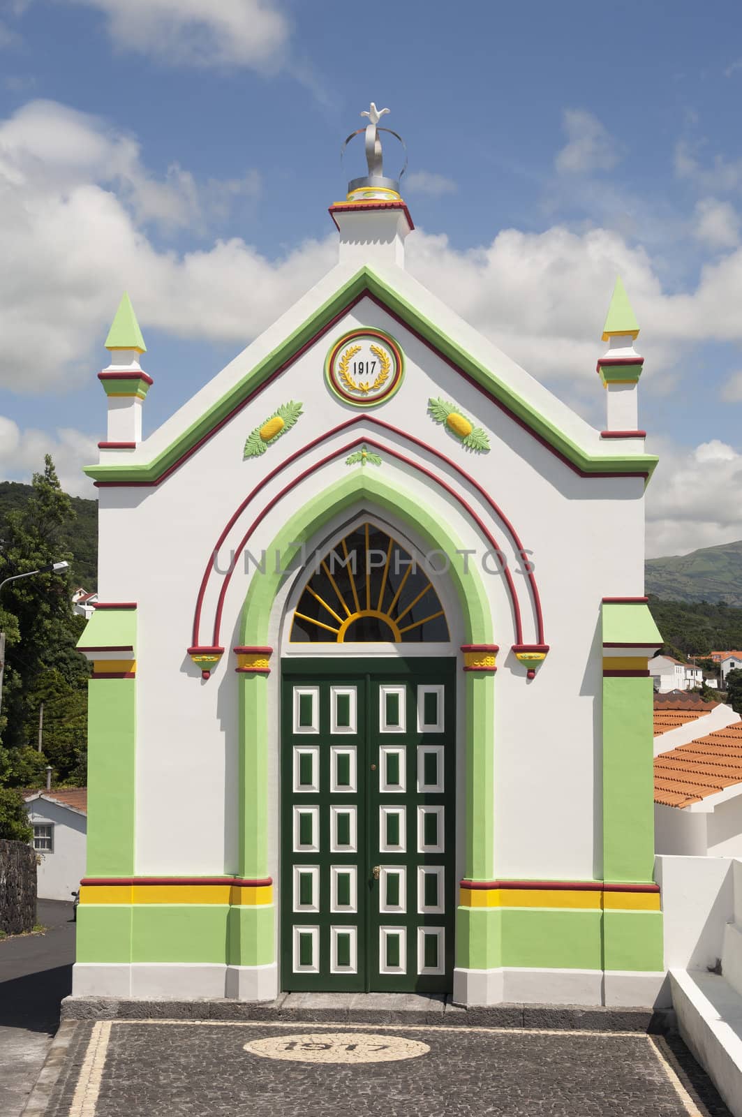 Small church named imperio in Pico island, Azores