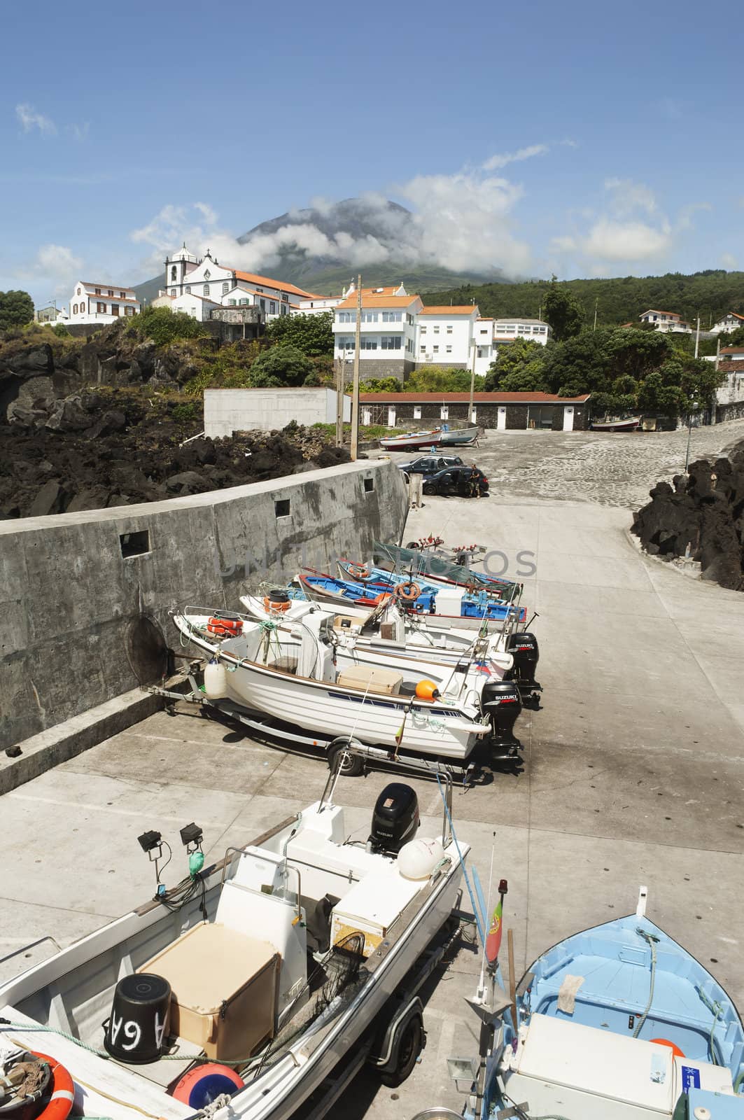 Fishing port in Pico island, Azores