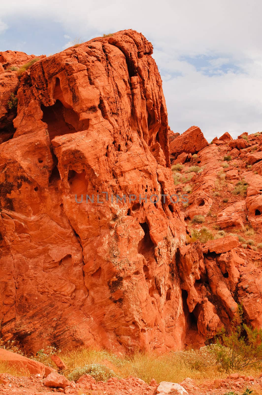 Scenic views of the State park "Valley of Fire" in Nevada