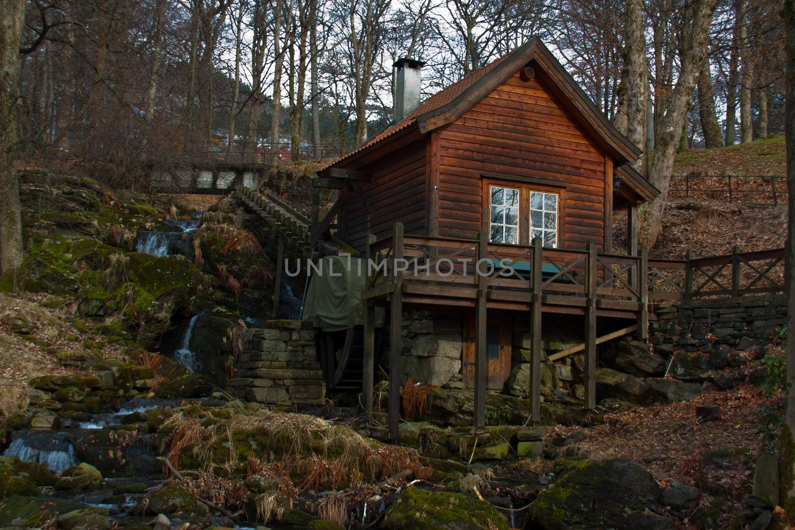 Picture of an old mill in Bergen norway