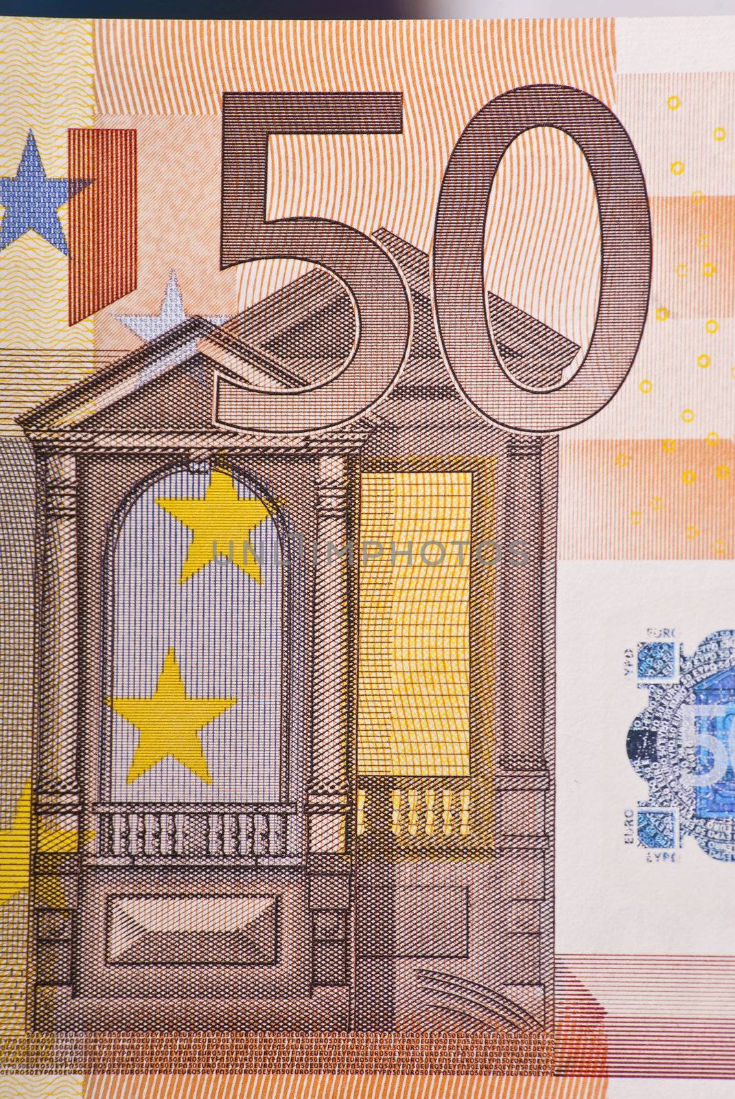 Euro banknote, close-up, studio shot 