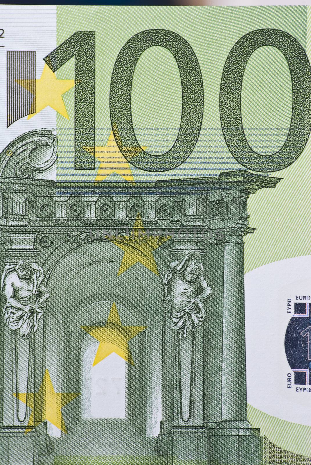 Euro banknote, close-up, studio shot 