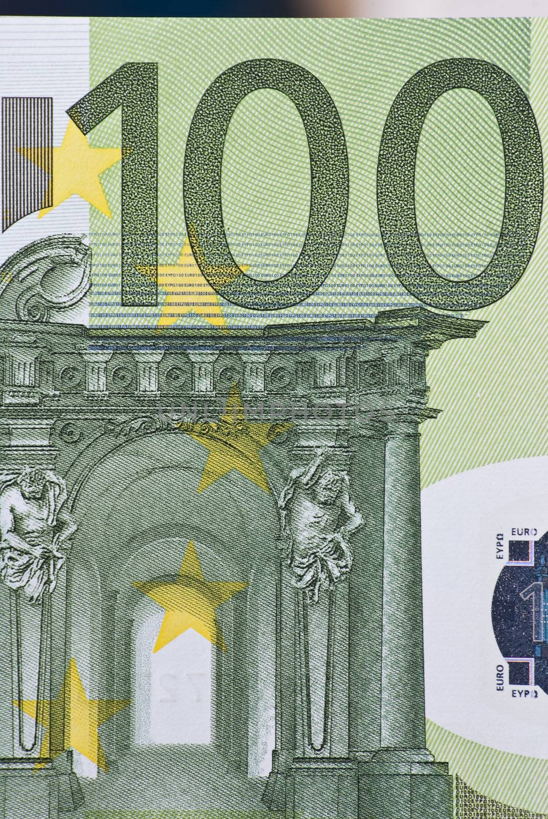 Euro banknote, close-up, studio shot 