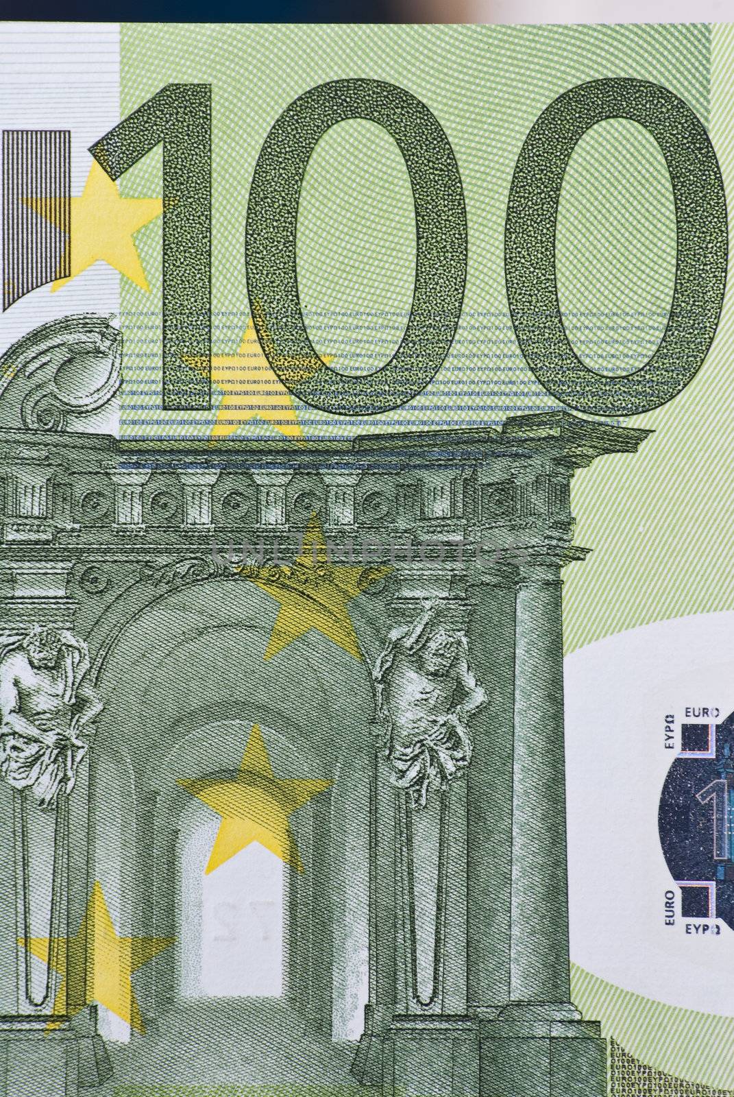 Euro banknote, close-up, studio shot 