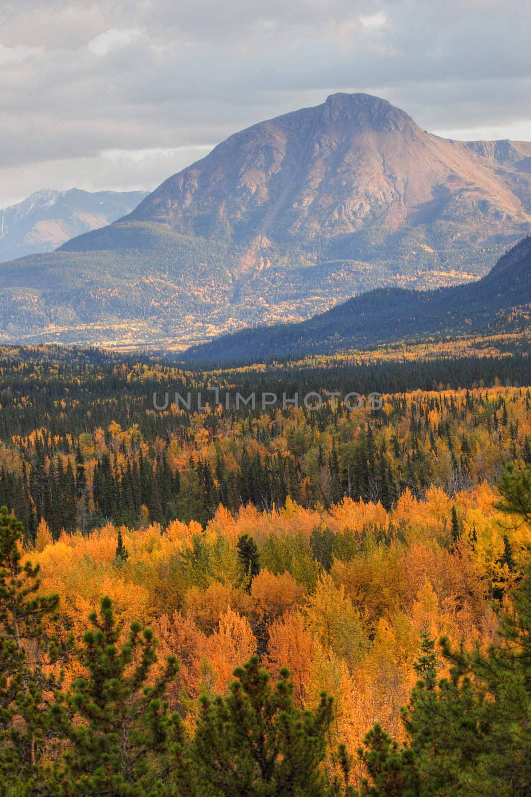Mountain scenery in British Columbia autumn