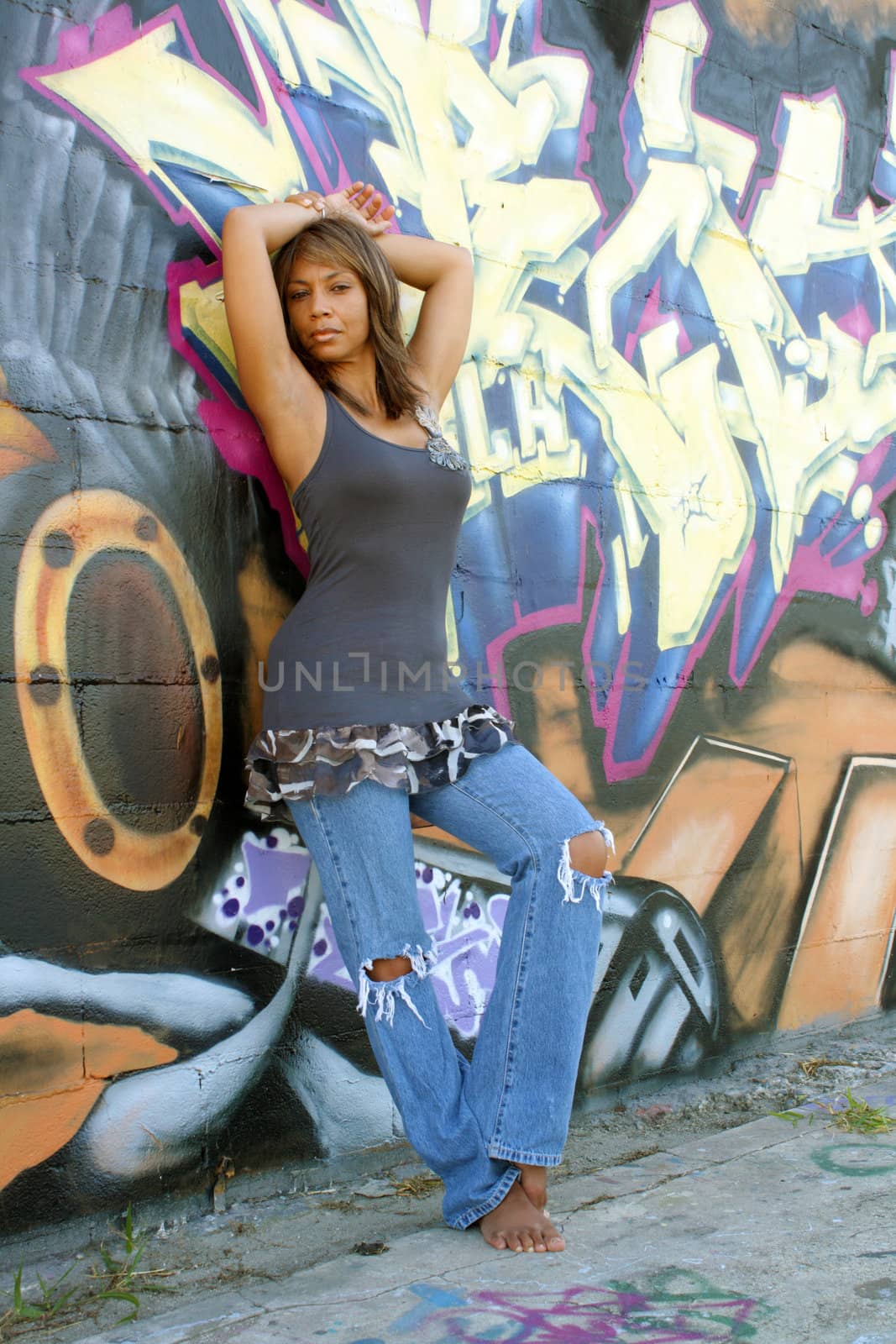 Beautiful Mature Black Woman with Graffiti (3) by csproductions