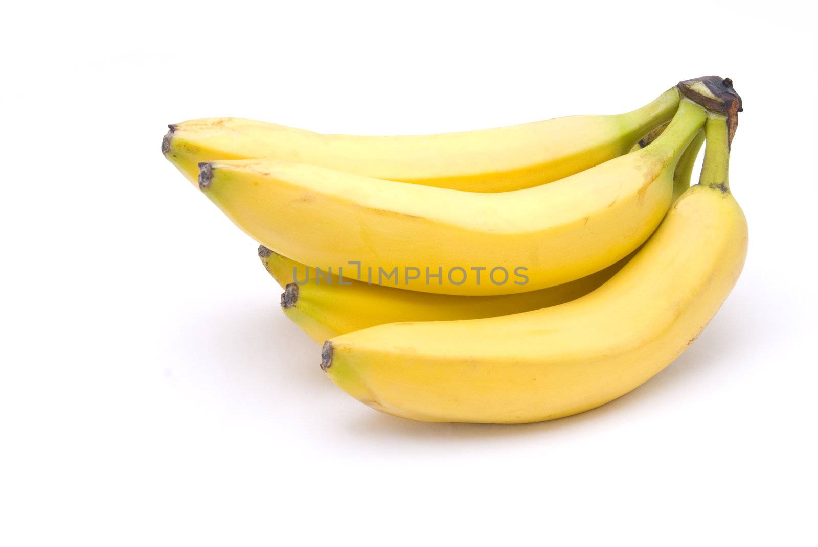 Banana fruit on white